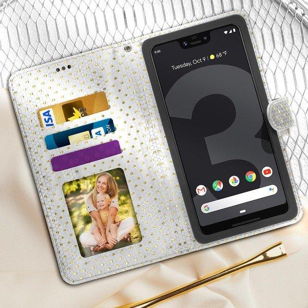 Avizar Flip Cover Tupfen Größe XXL – Silber