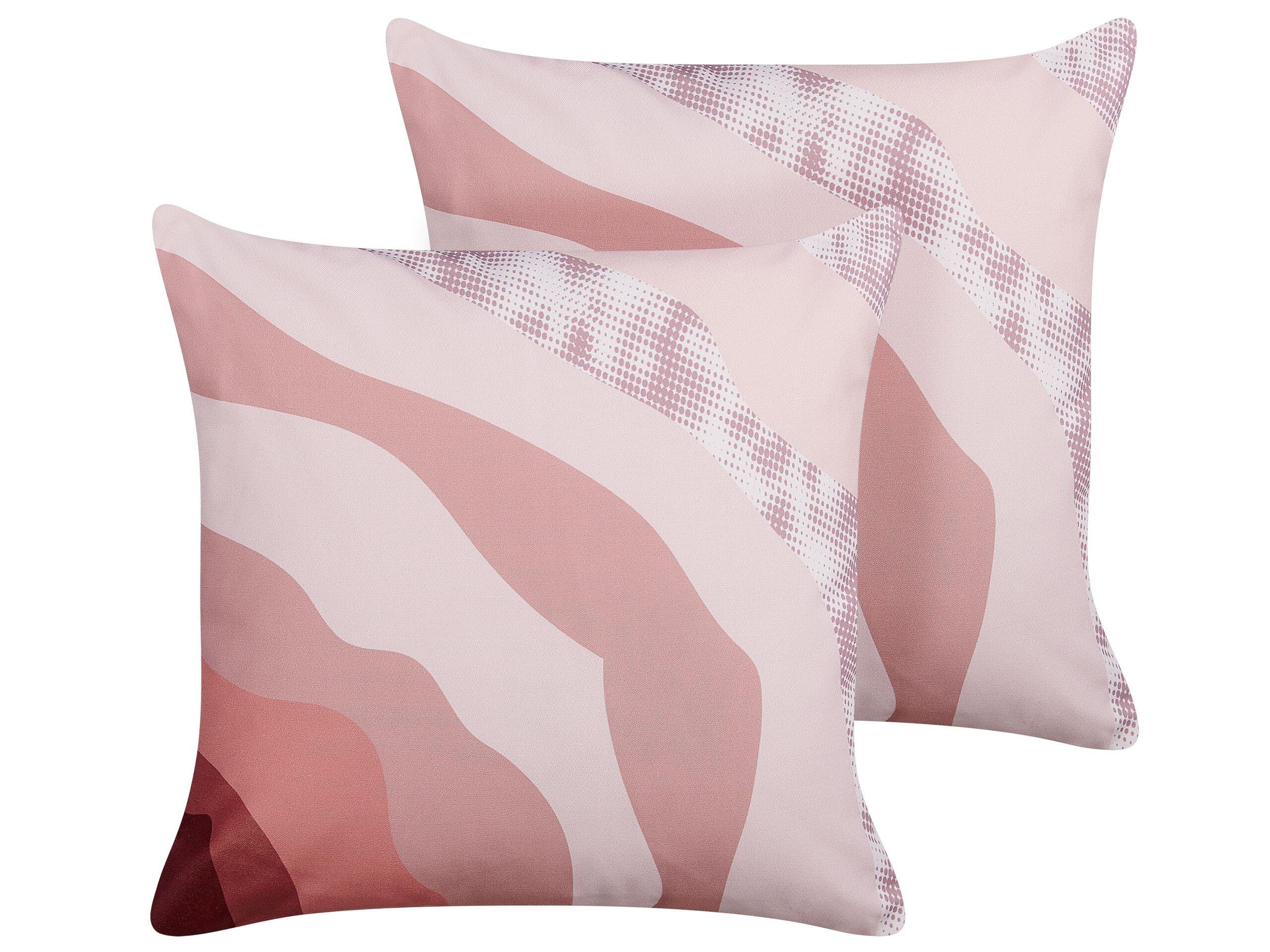 Beliani Gartenkissen 2er Set aus Polyester Minimalistisch CAMPEI