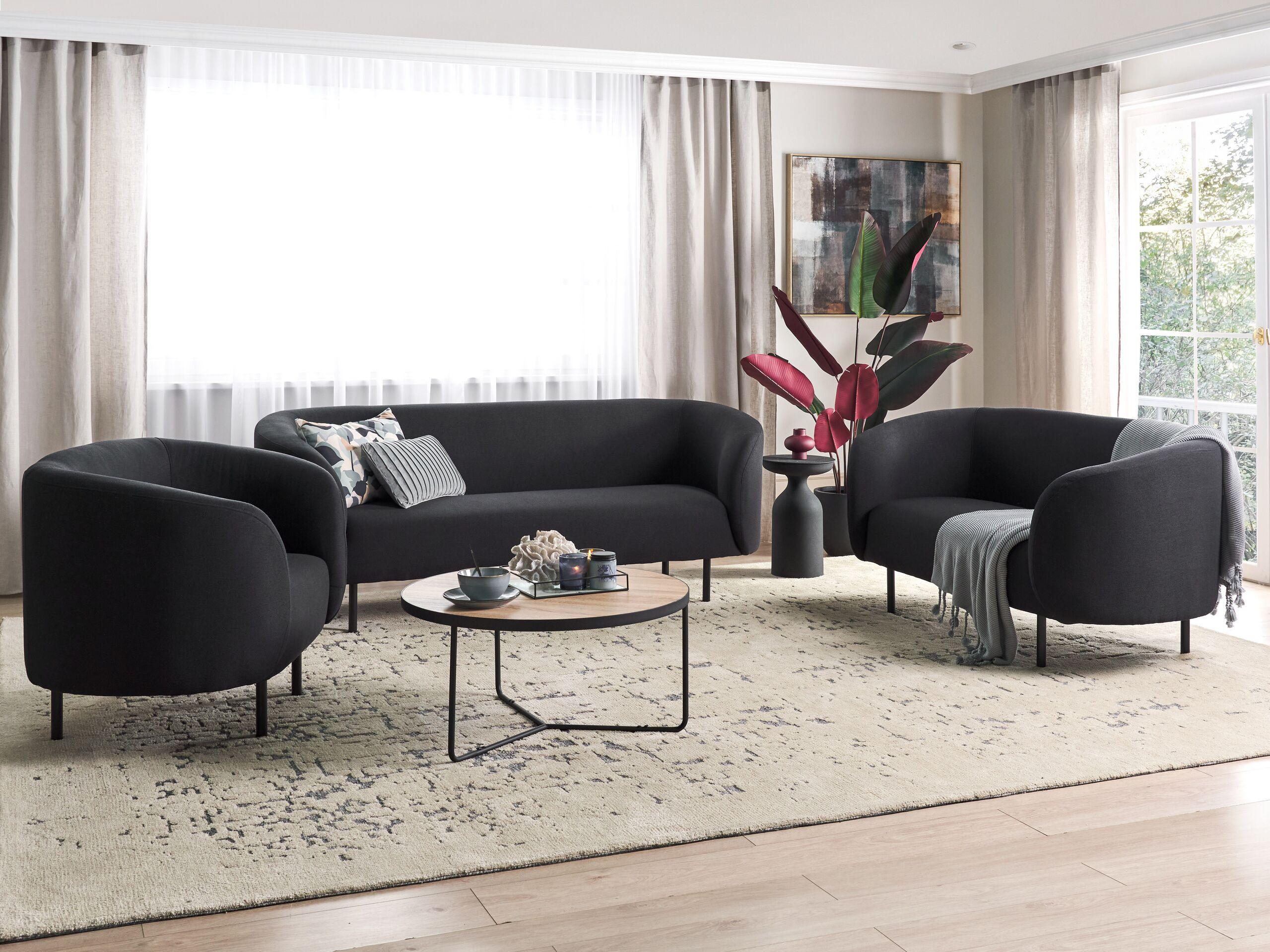 Beliani Wohnzimmer Set aus Polyester Klassisch LOEN