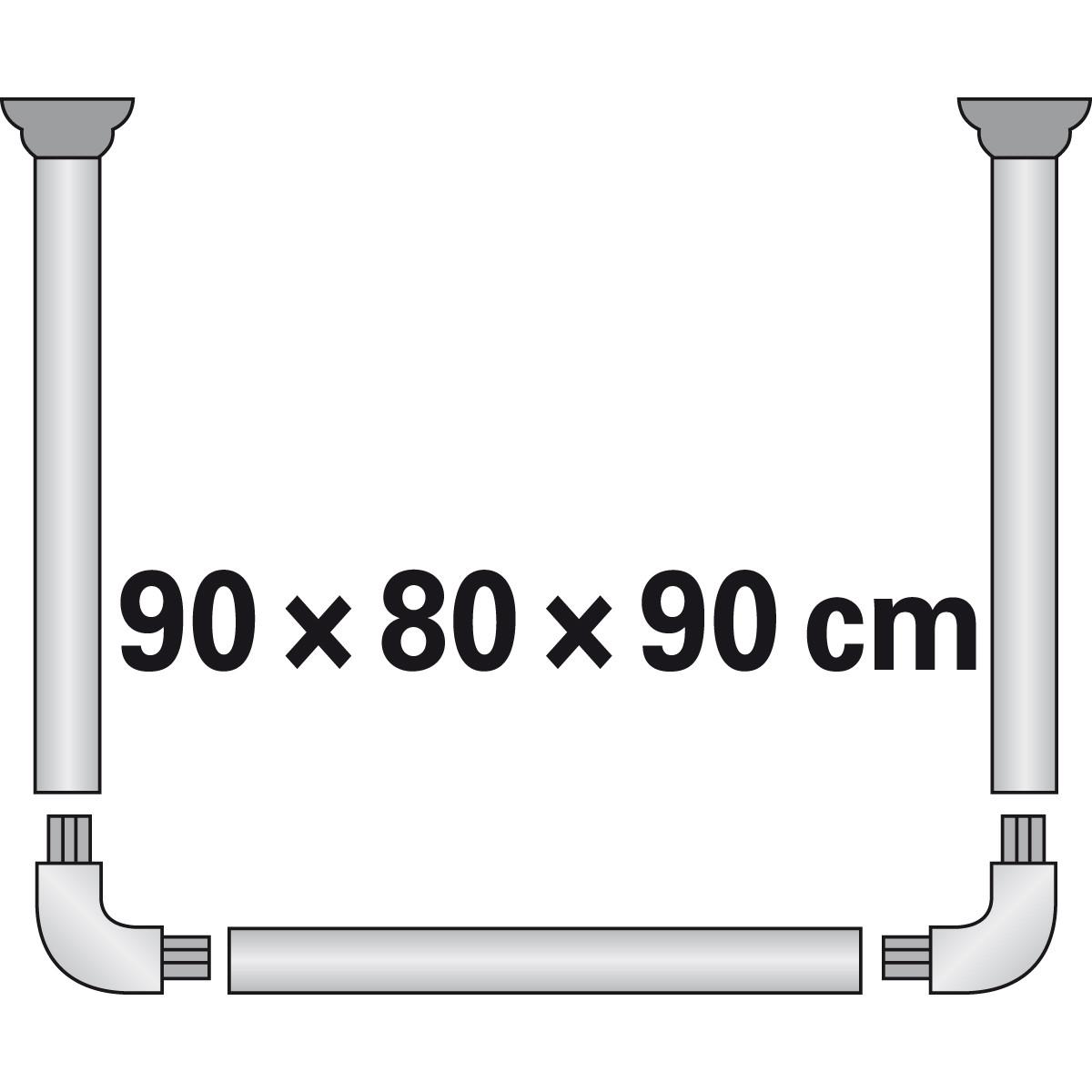 diaqua Duschvorhangstange Basic weiss, Universal