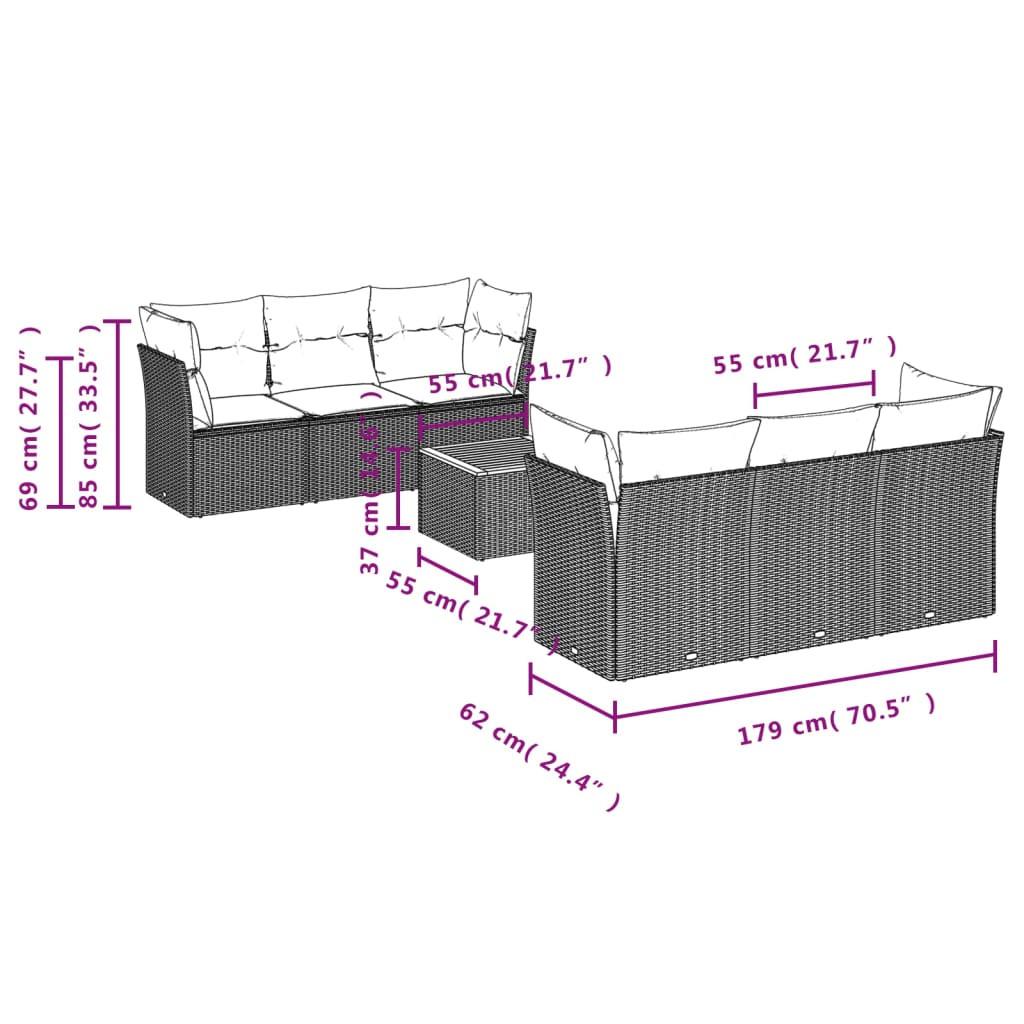 VidaXL Garten sofagarnitur poly-rattan