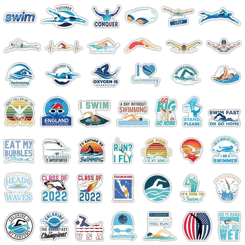 Gameloot Aufkleber - Schwimmen - 50 Stk