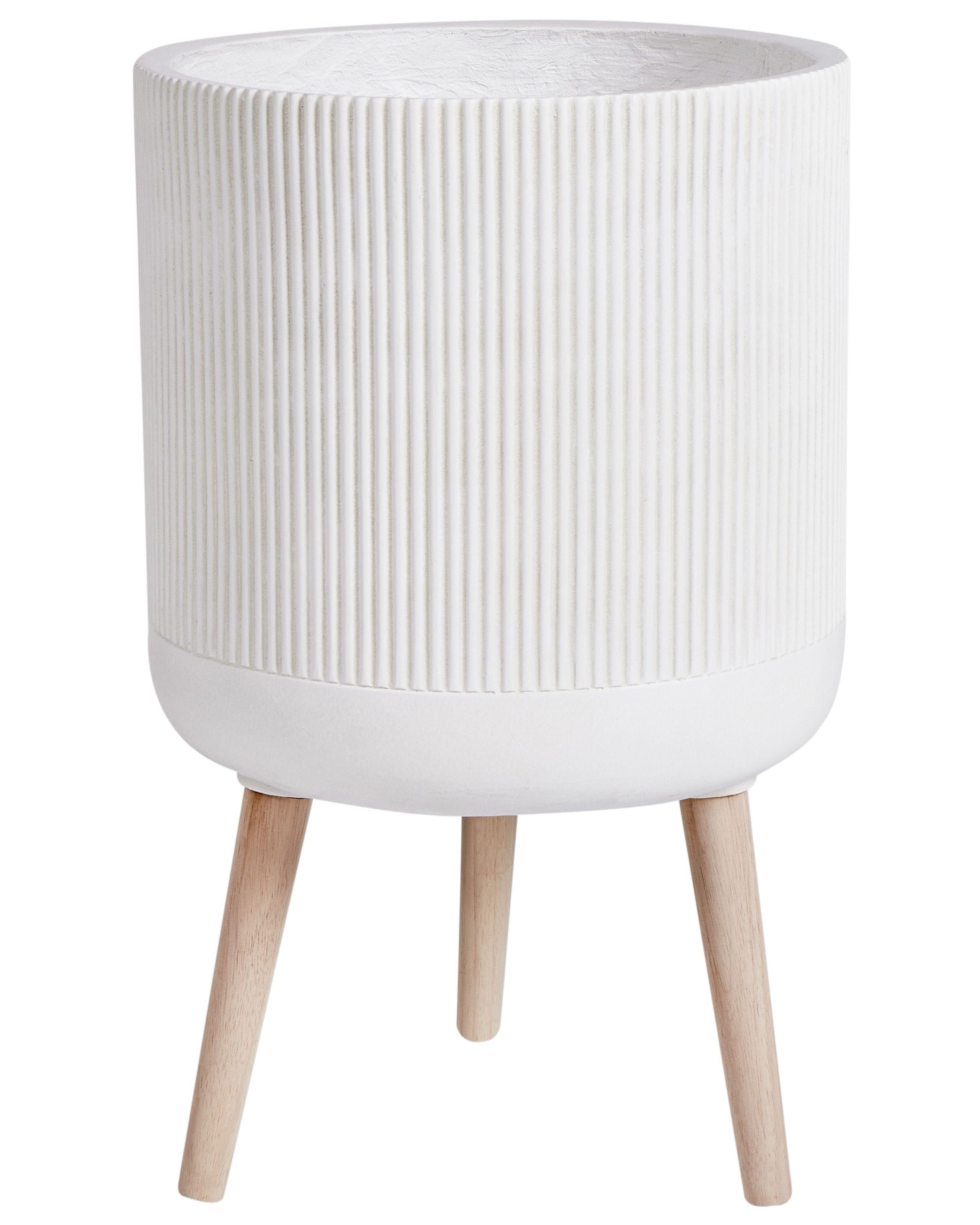 Beliani Blumentopf mit Beinen aus Lehm-Faser-Mischung Klassisch MACLURA