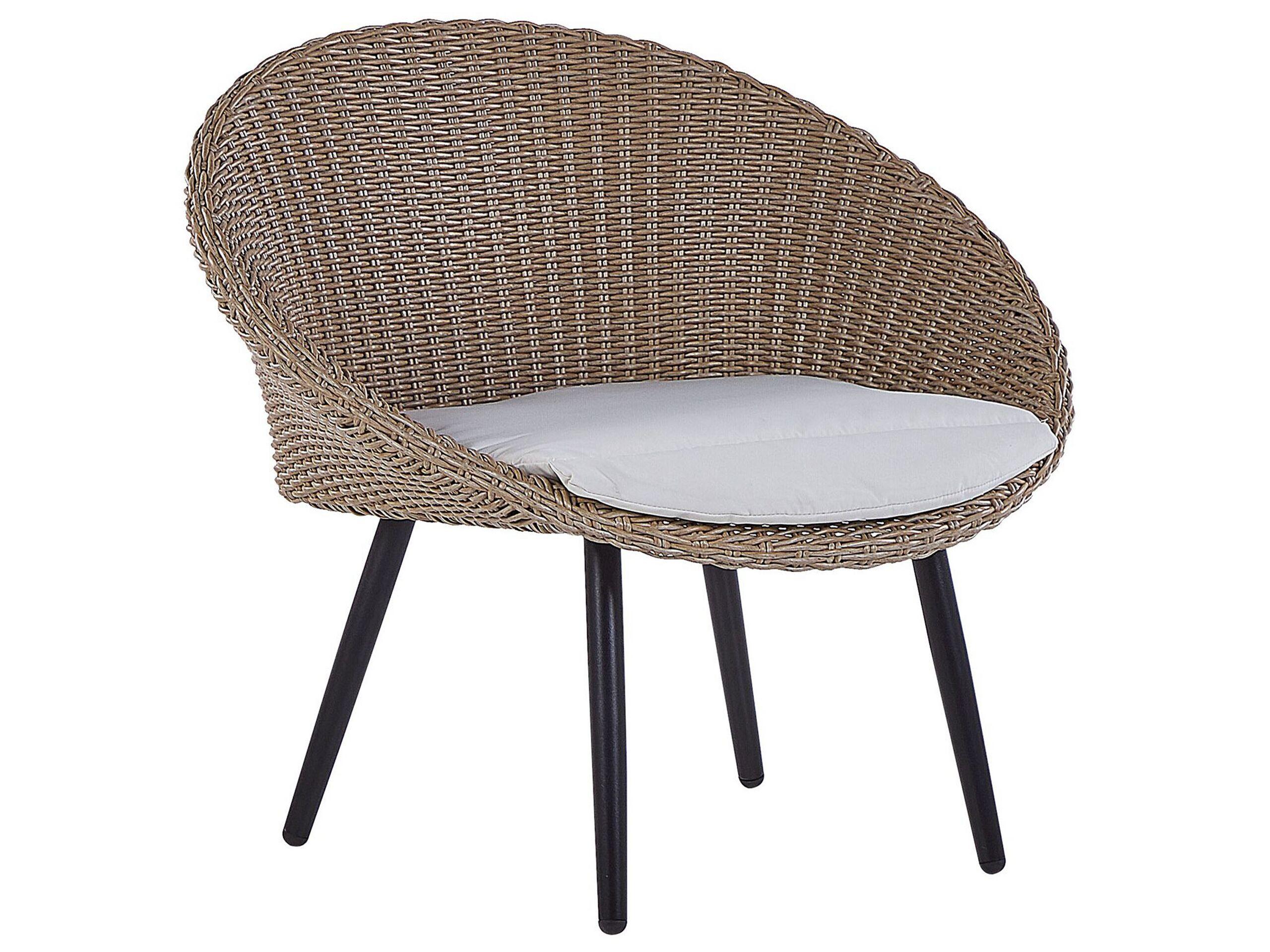 Beliani Bistro Set aus PE Rattan Boho ORTIGIA