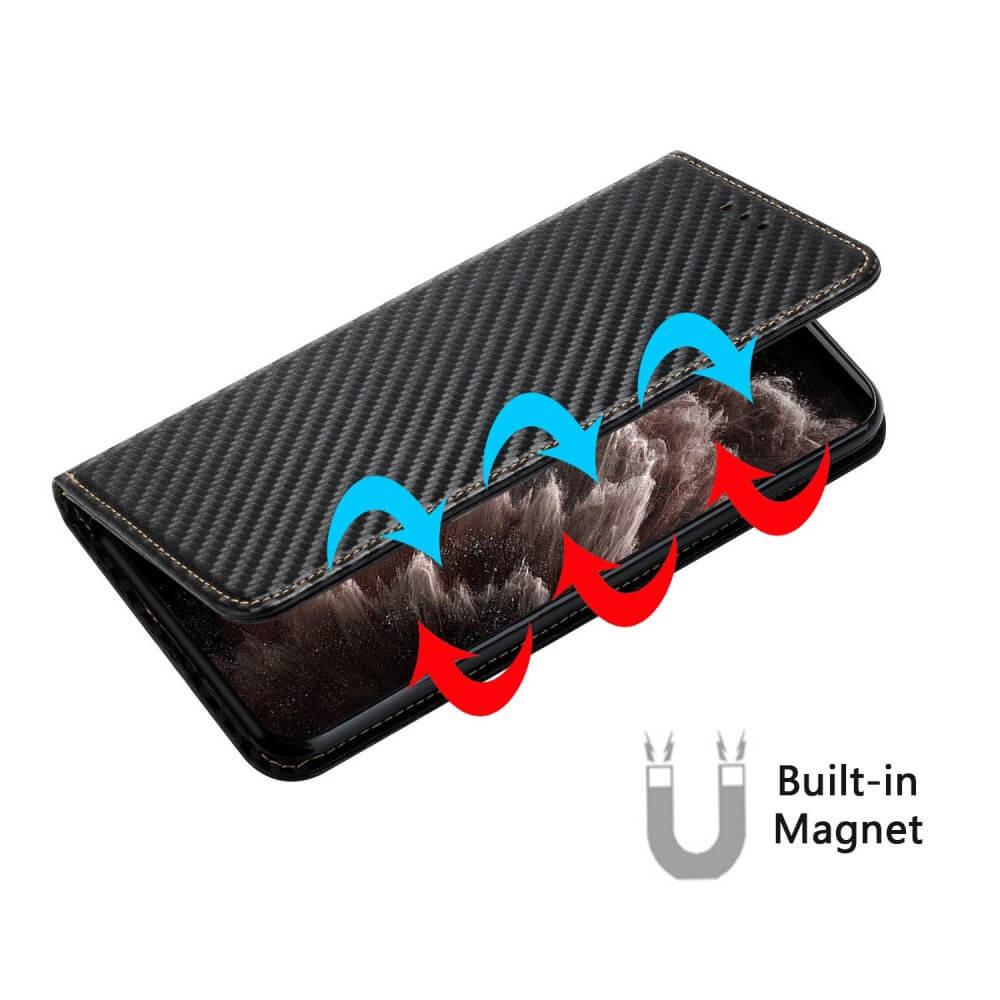 Cover-Discount Galaxy A14 - Carbon Look Flip Case Hülle