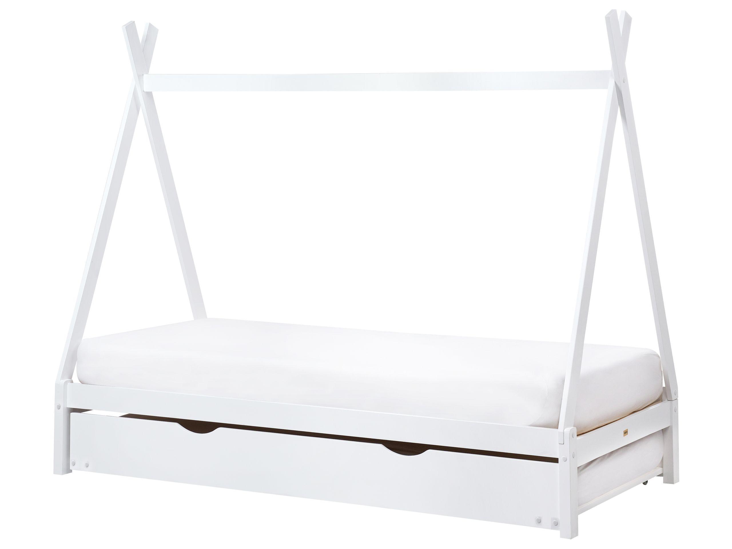 Beliani Kinderbett mit Ausziehbett aus Kiefernholz Modern TALMONTIERS