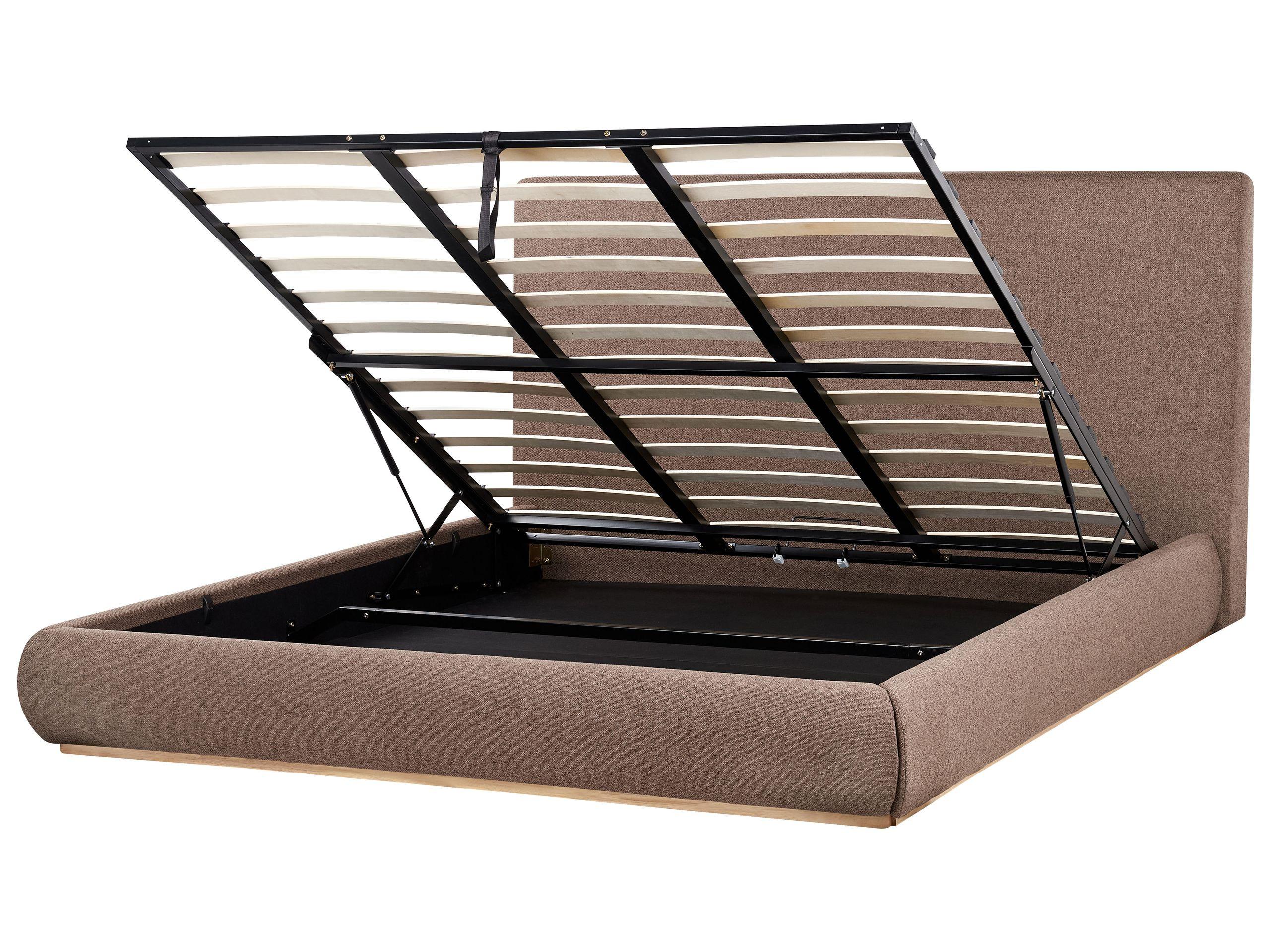 Beliani Bett mit Stauraum aus Polyester Modern CAMPAGNE