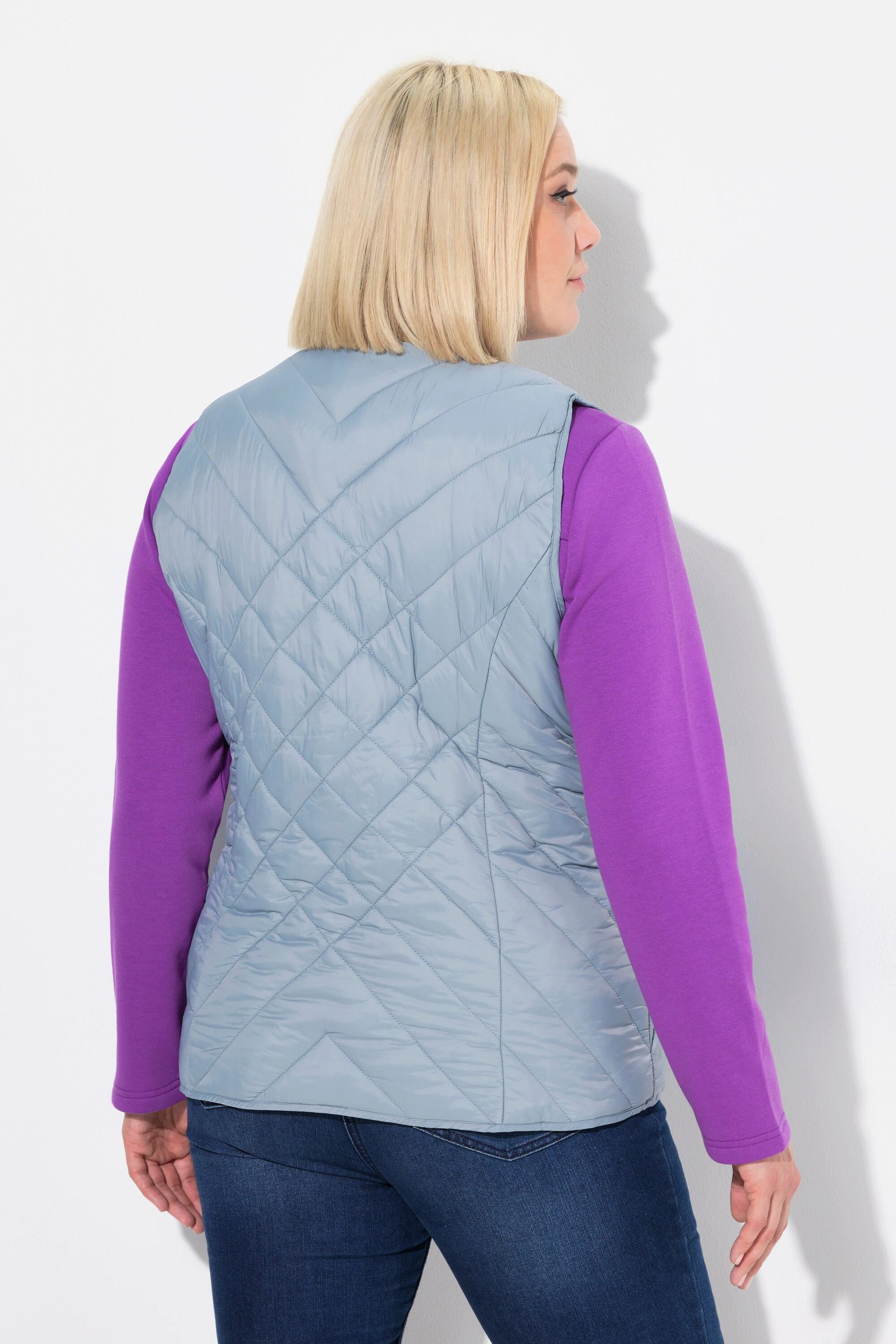 Ulla Popken HYPRAR Funktions-Steppweste, wasserabweisend, Stehkragen