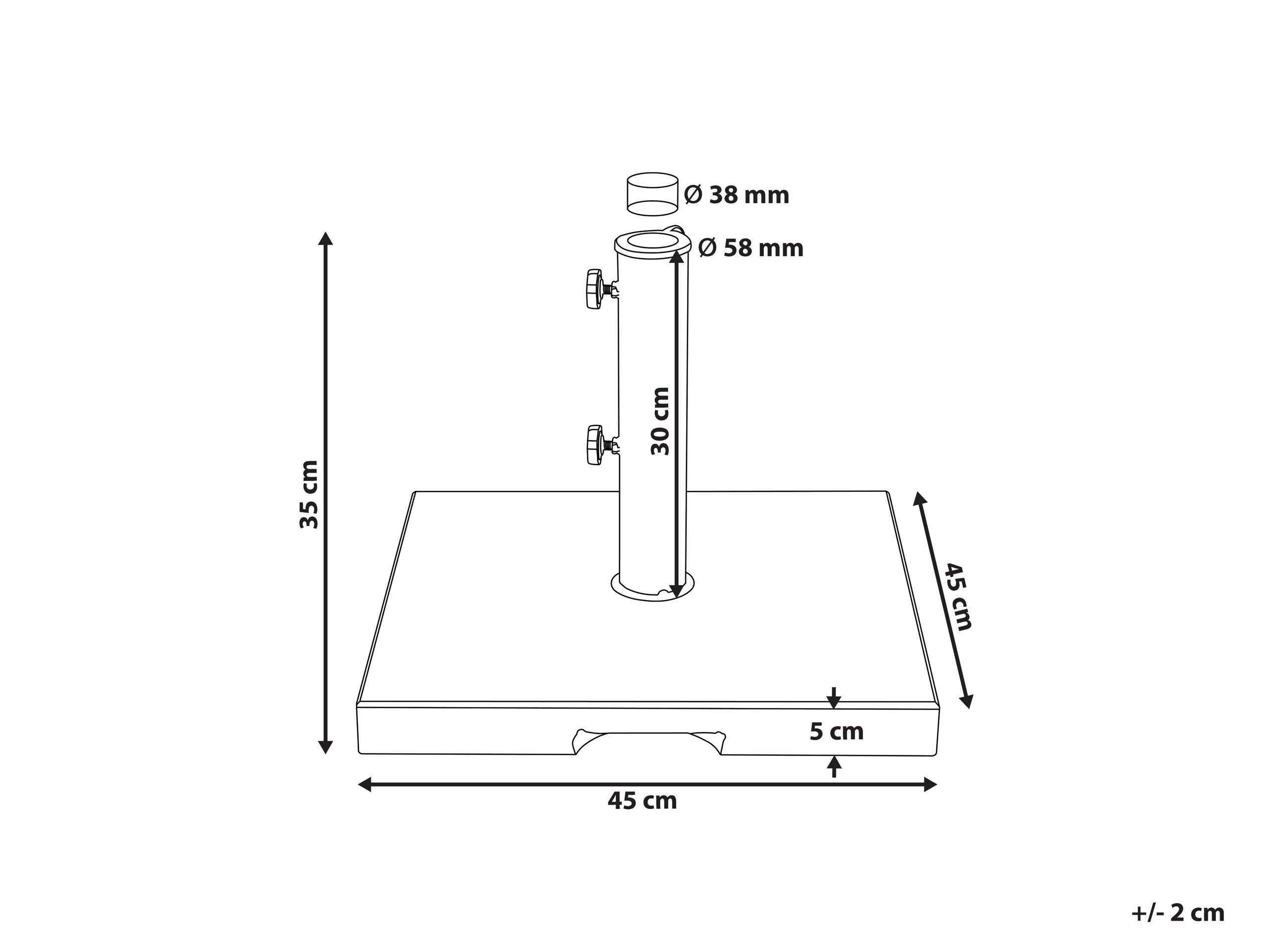 Beliani Sonnenschirmfuss aus Granit CEGGIA