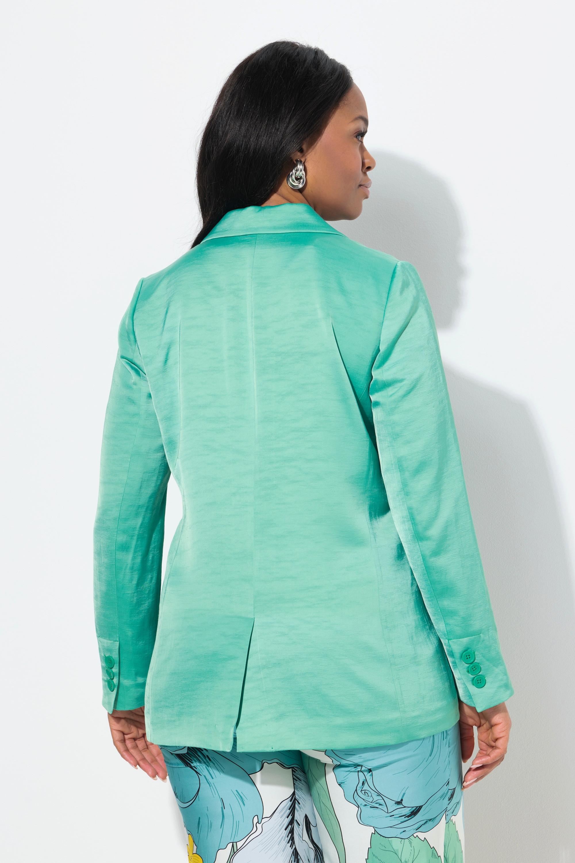 Ulla Popken Blazer, Struktur, Reverskragen, Knopfverschluss