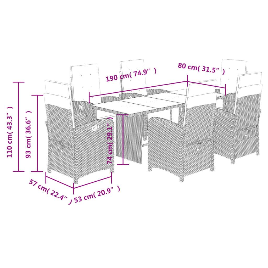 VidaXL Garten essgruppe poly-rattan