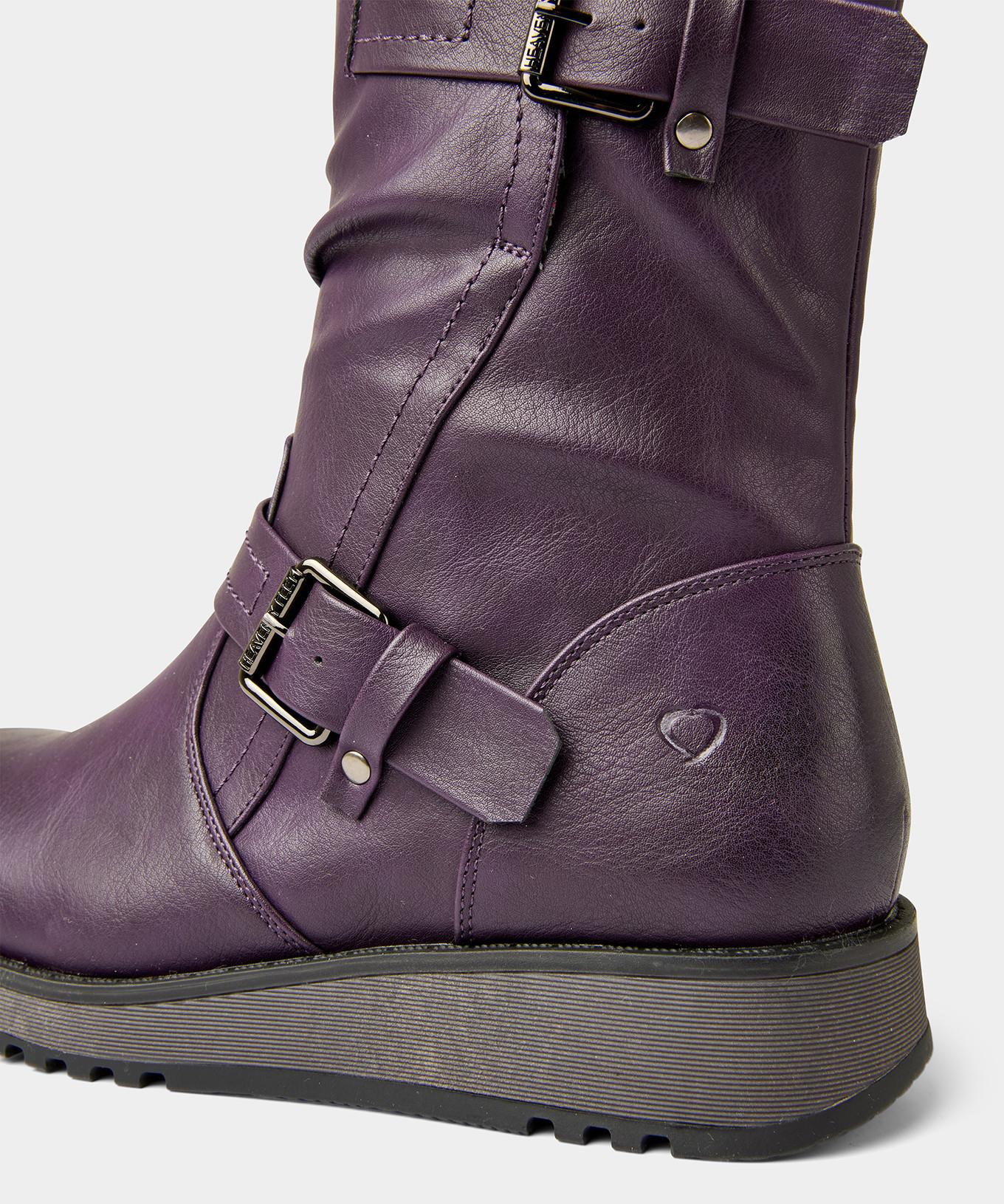 Joe Browns Lila Keilstiefel mit seitlichem Reißverschluss