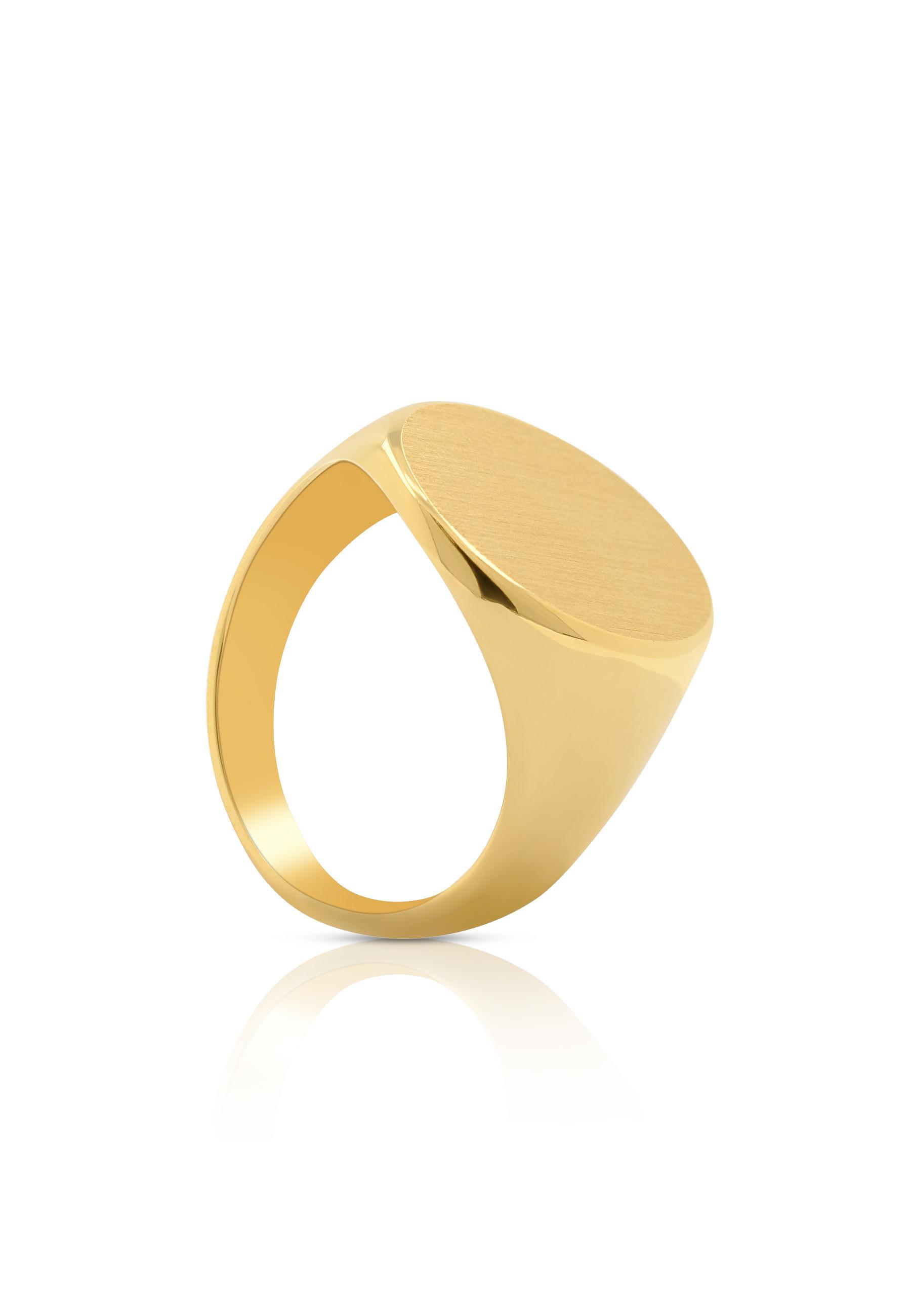 MUAU Schmuck Plattenring Gelbgold 750