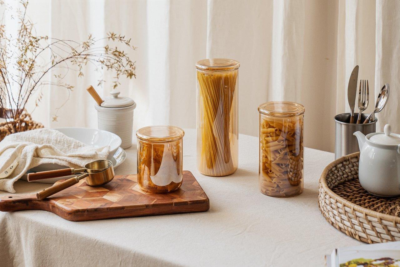 Nuts Innovations Vorratsdose Glas 850 ml gold