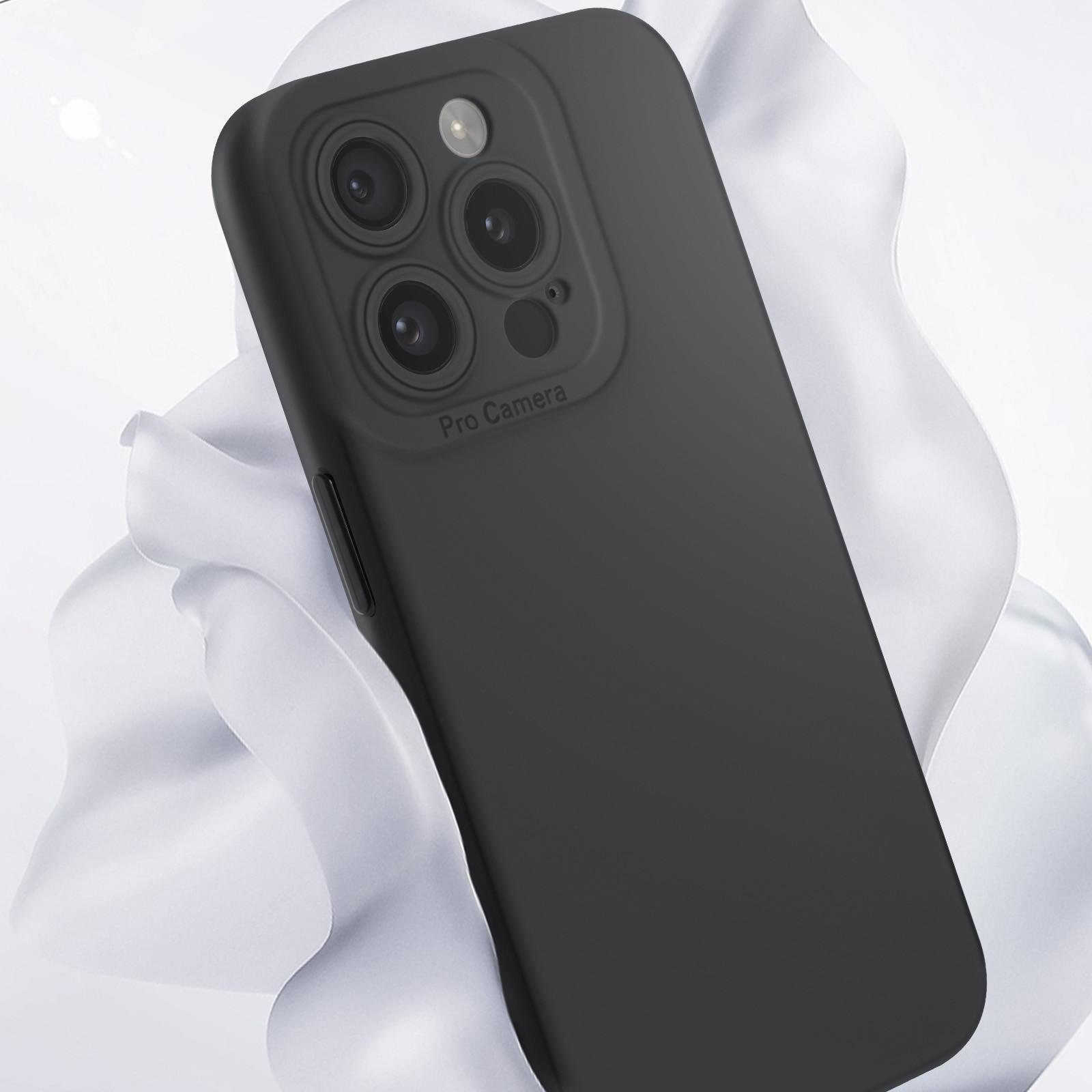 Avizar Weiche Hülle iPhone 15 Pro Max Schwarz