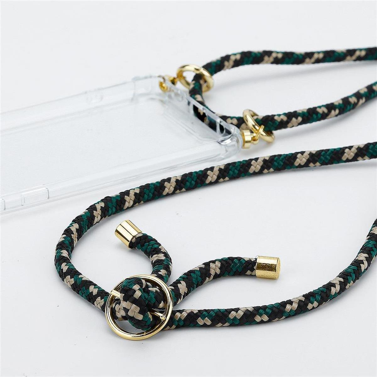 Cadorabo Handy Kette für Samsung Galaxy A51 4G M40s Silikon mit Gold Ringen