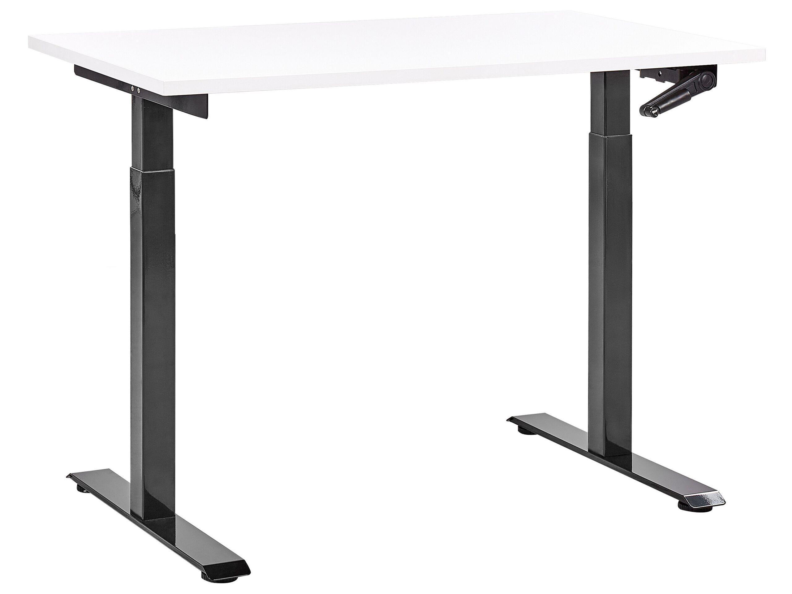 Beliani Schreibtisch manuell höhenverstellbar aus Faserplatte Modern DESTINES
