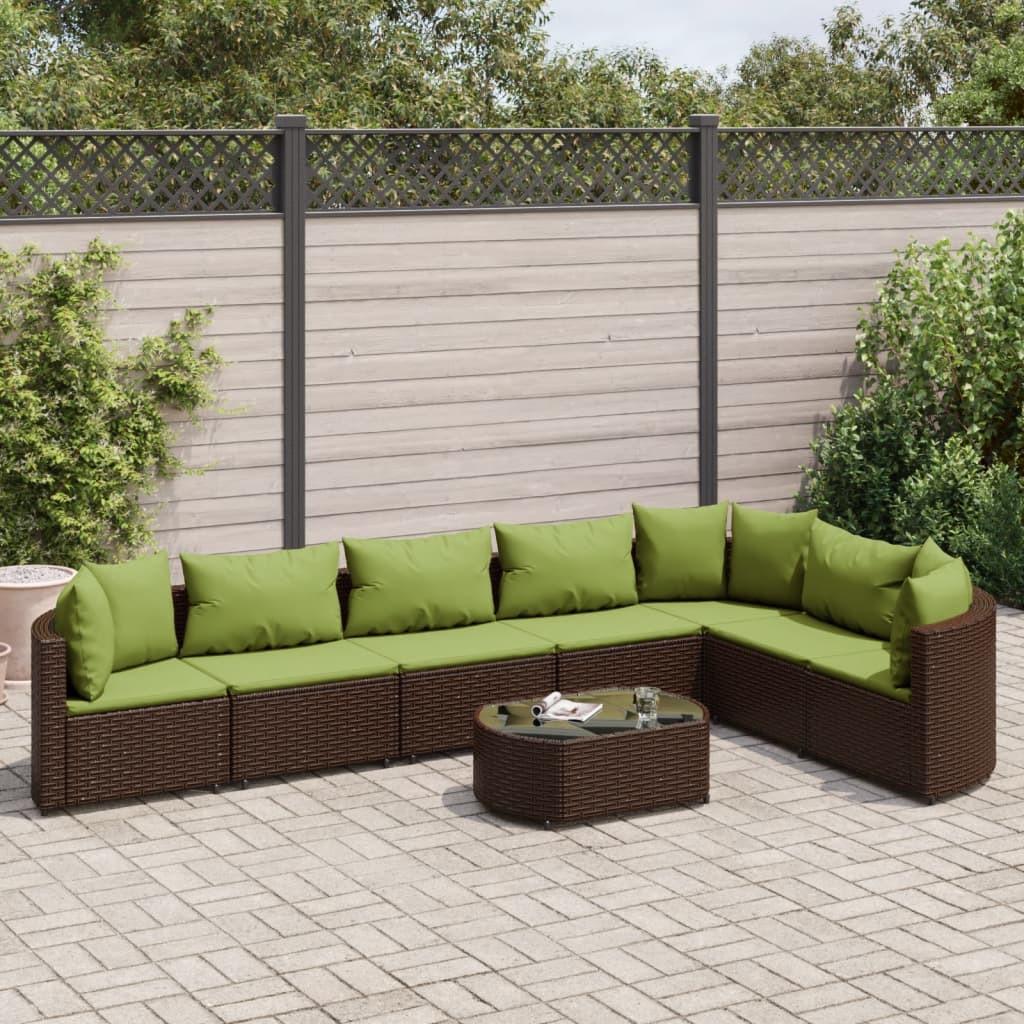 VidaXL Gartensofagarnitur poly-rattan