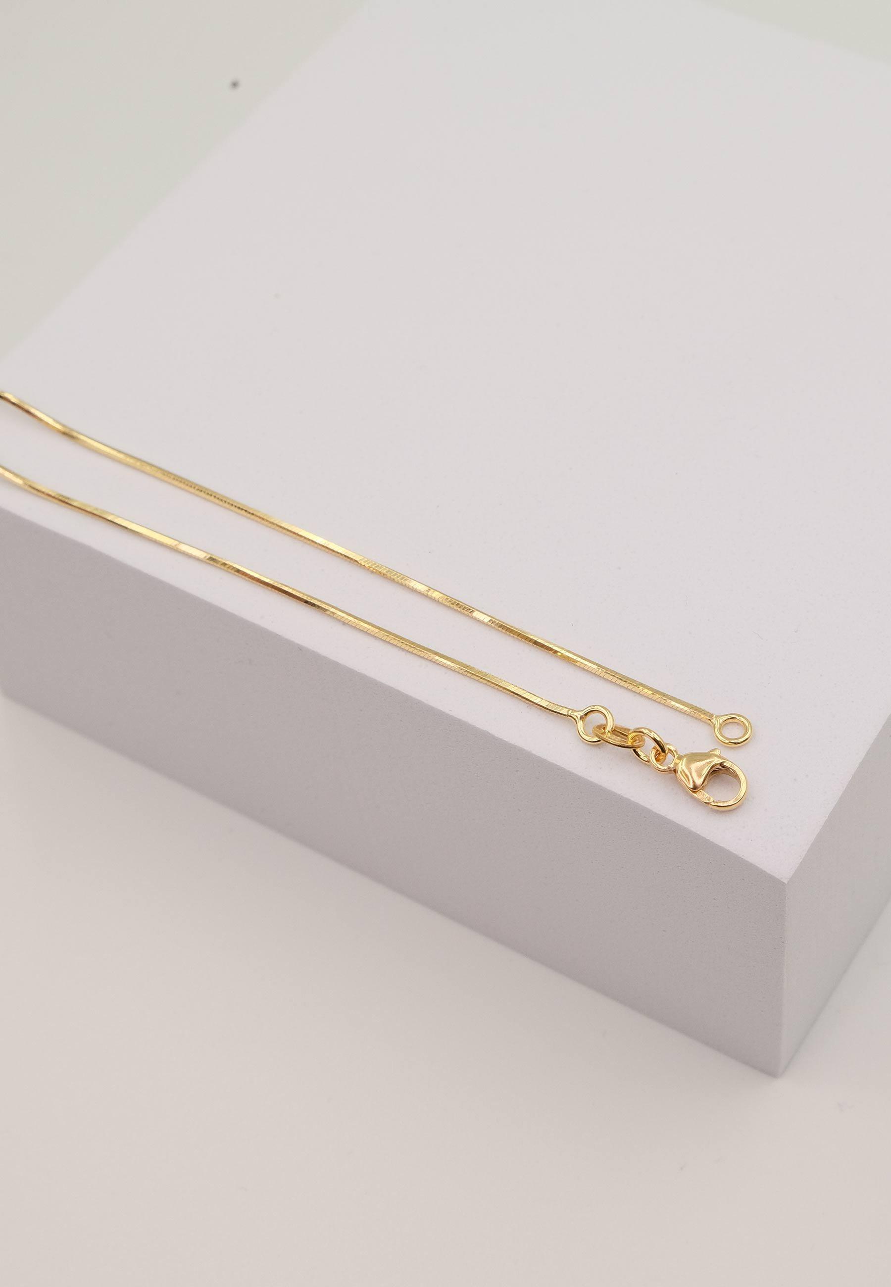 MUAU Schmuck Collier Schlange Gelbgold 750, 1mm, 40cm