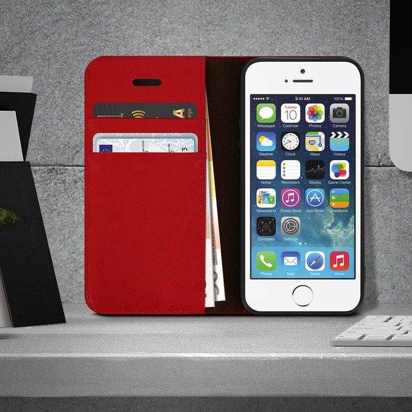 Avizar iPhone 5, 5s, SE Schutzhülle Echtleder