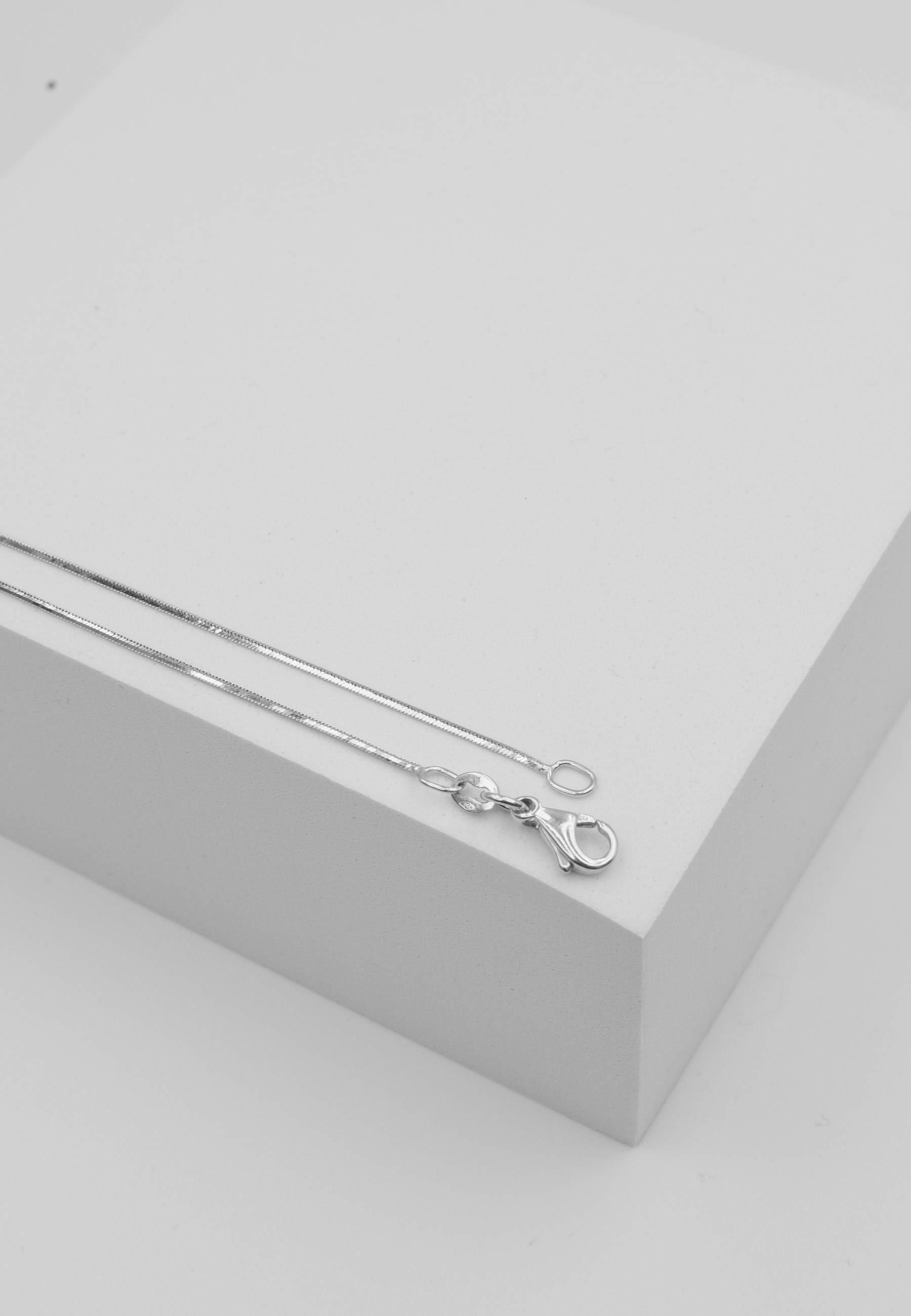 MUAU Schmuck Collier Schlange Weissgold 750, 0.8mm, 45cm