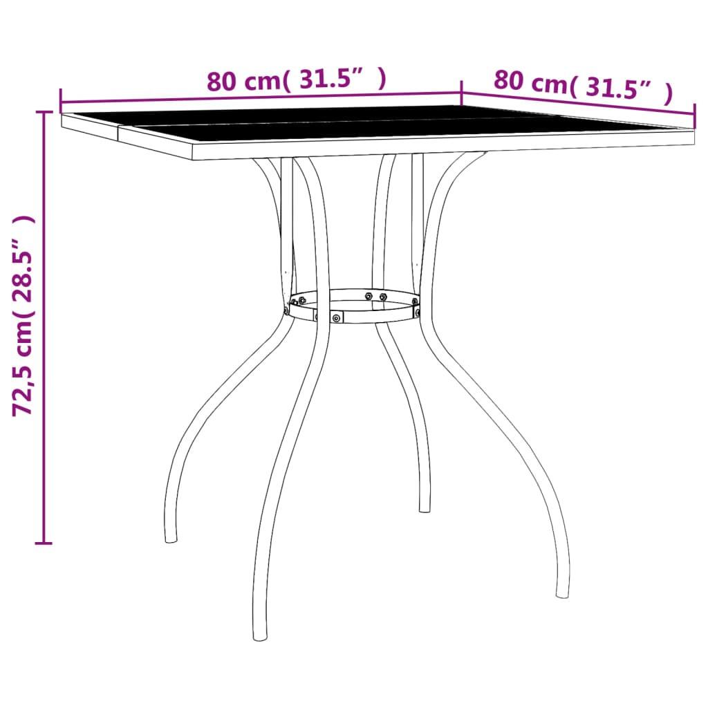 VidaXL Gartentisch stahl