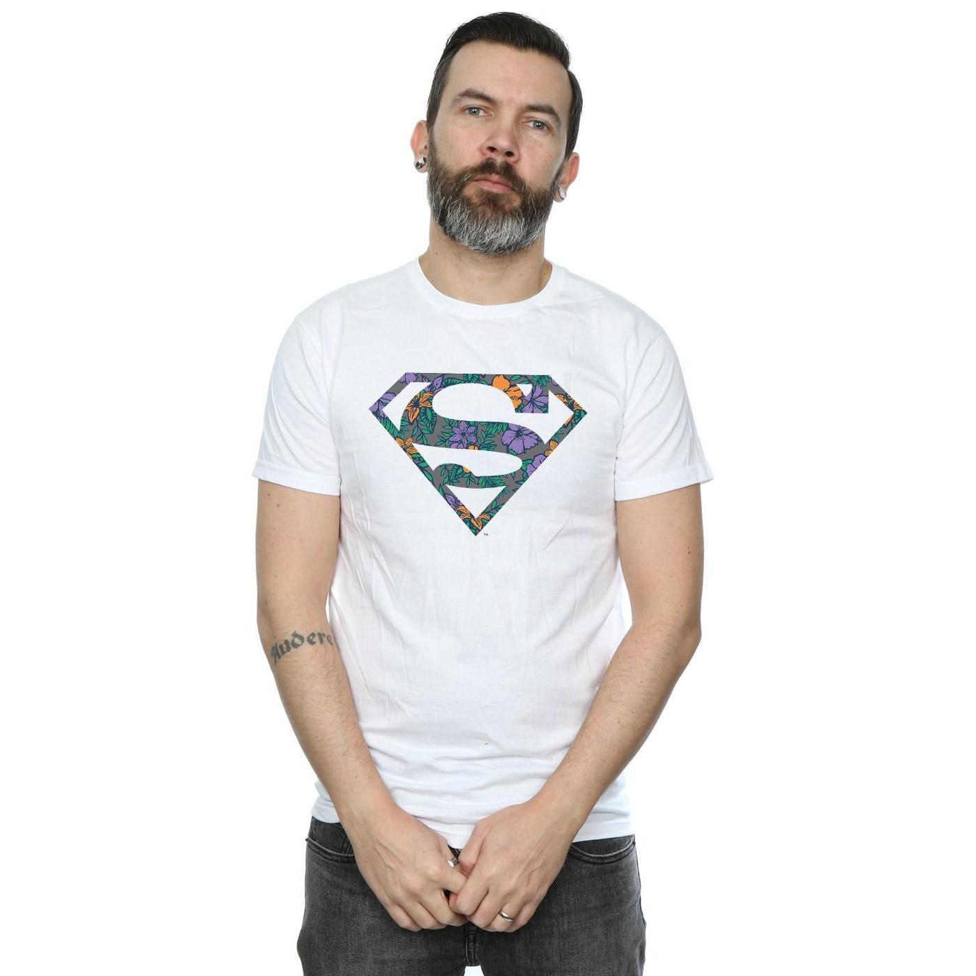 DC COMICS Superman Floral Logo T-Shirt
