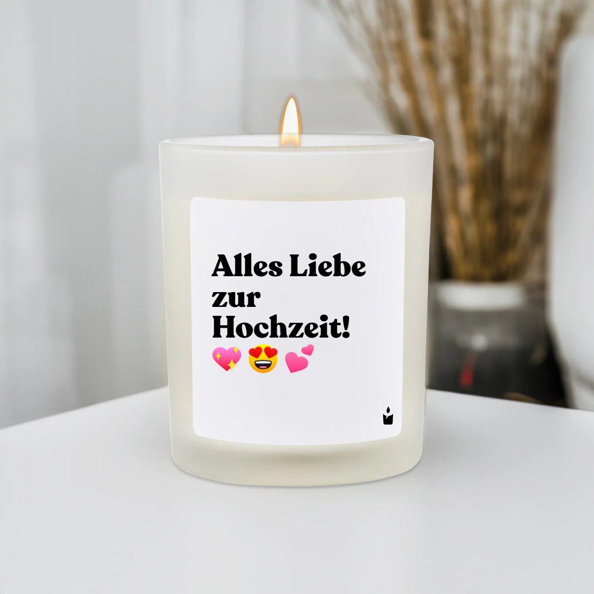 CandleHand Duftkerze Flowery Alles Liebe zur Hochzeit!
