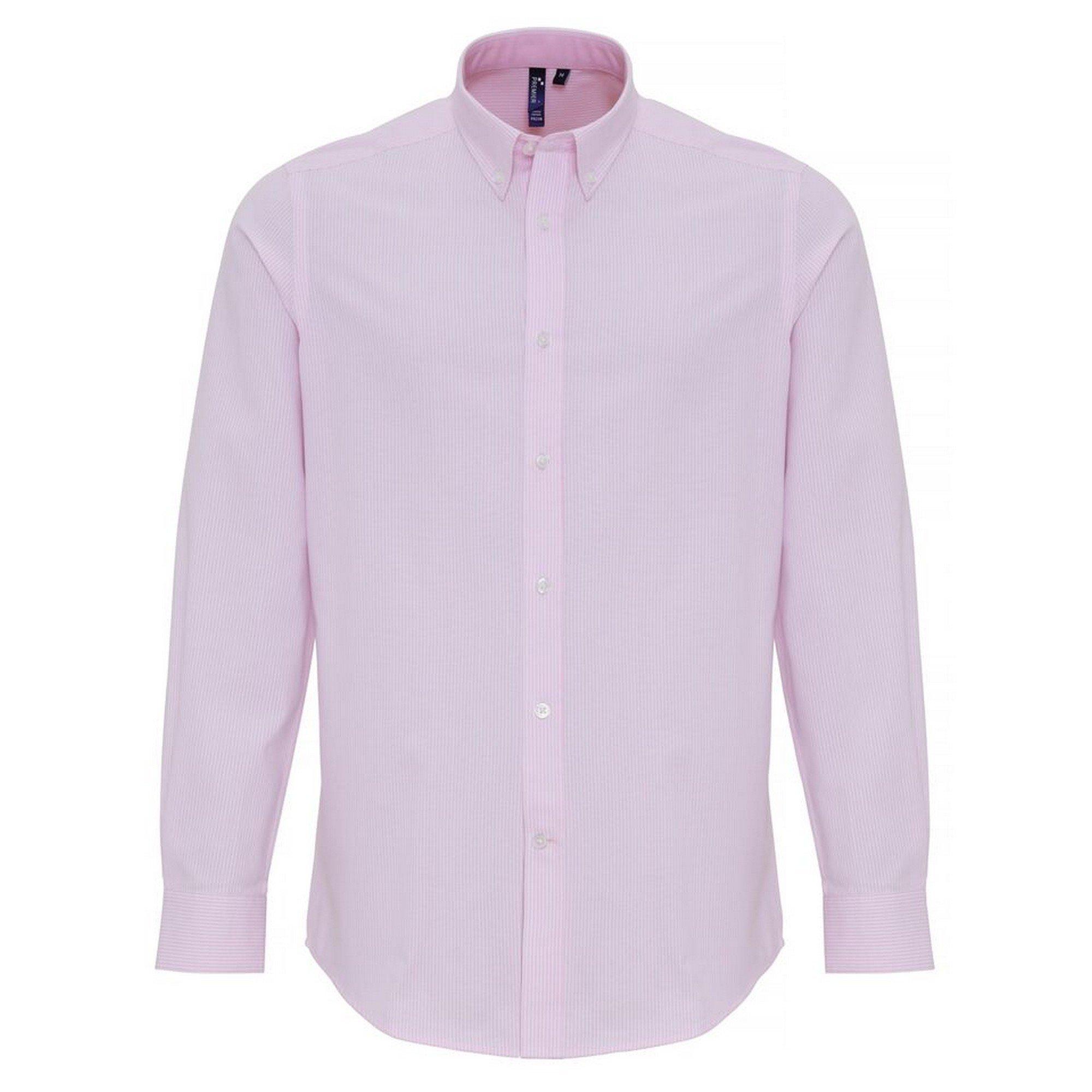 PREMIER Langarm Hemd Nadelstreifen Regular Fit mit Button-Down-Kragen