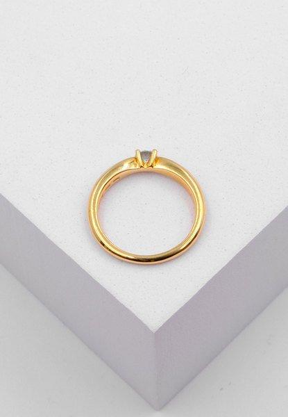 MUAU Schmuck Solitaire Ring Diamant 0.25ct. Gelbgold 750