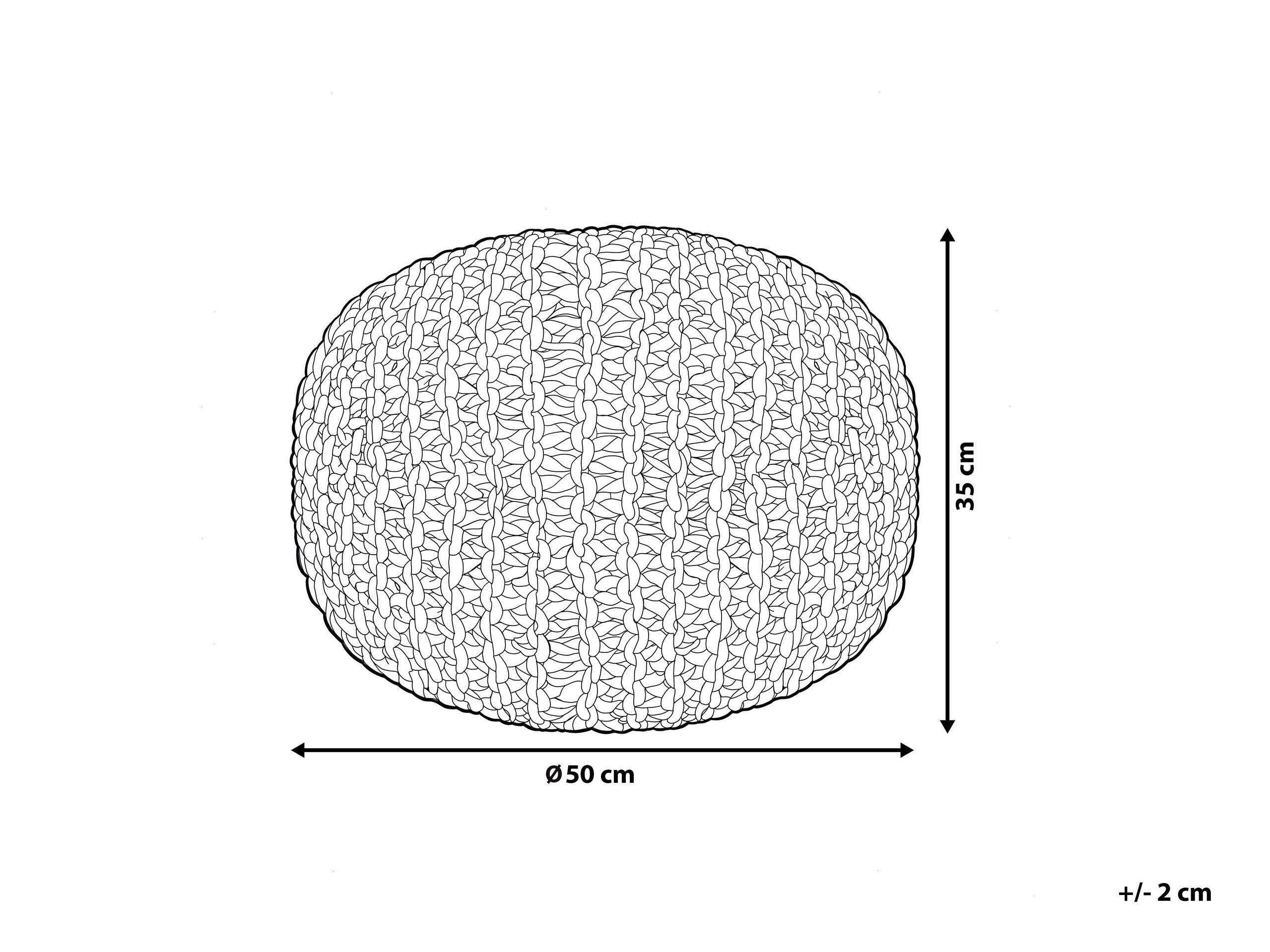 Beliani Pouf aus Baumwolle Boho CONRAD