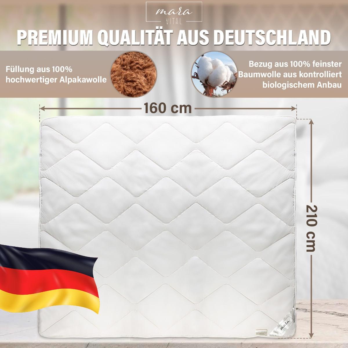 Mara Vital Alpakadecke - Bio GOTS Premium - 2 Leichtes Ganzjahres-Duvet