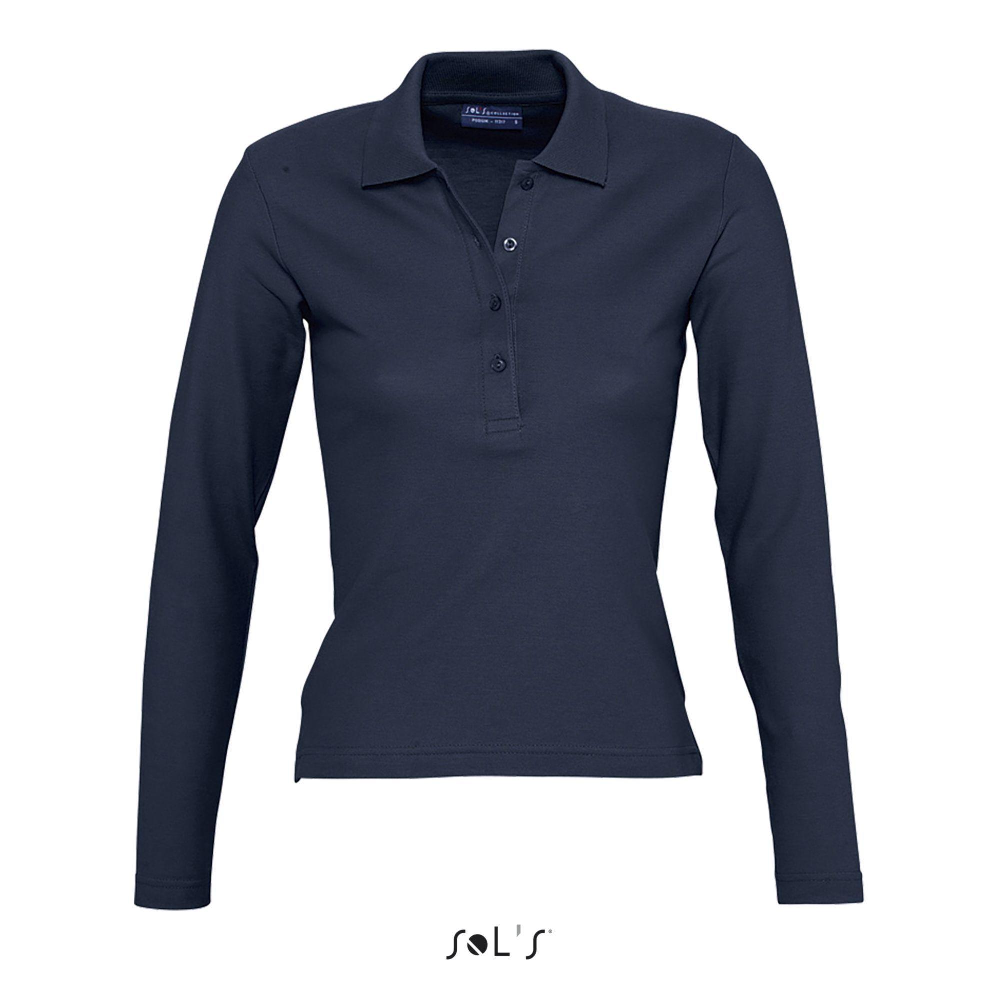 SOLS Podium Langarm Poloshirt