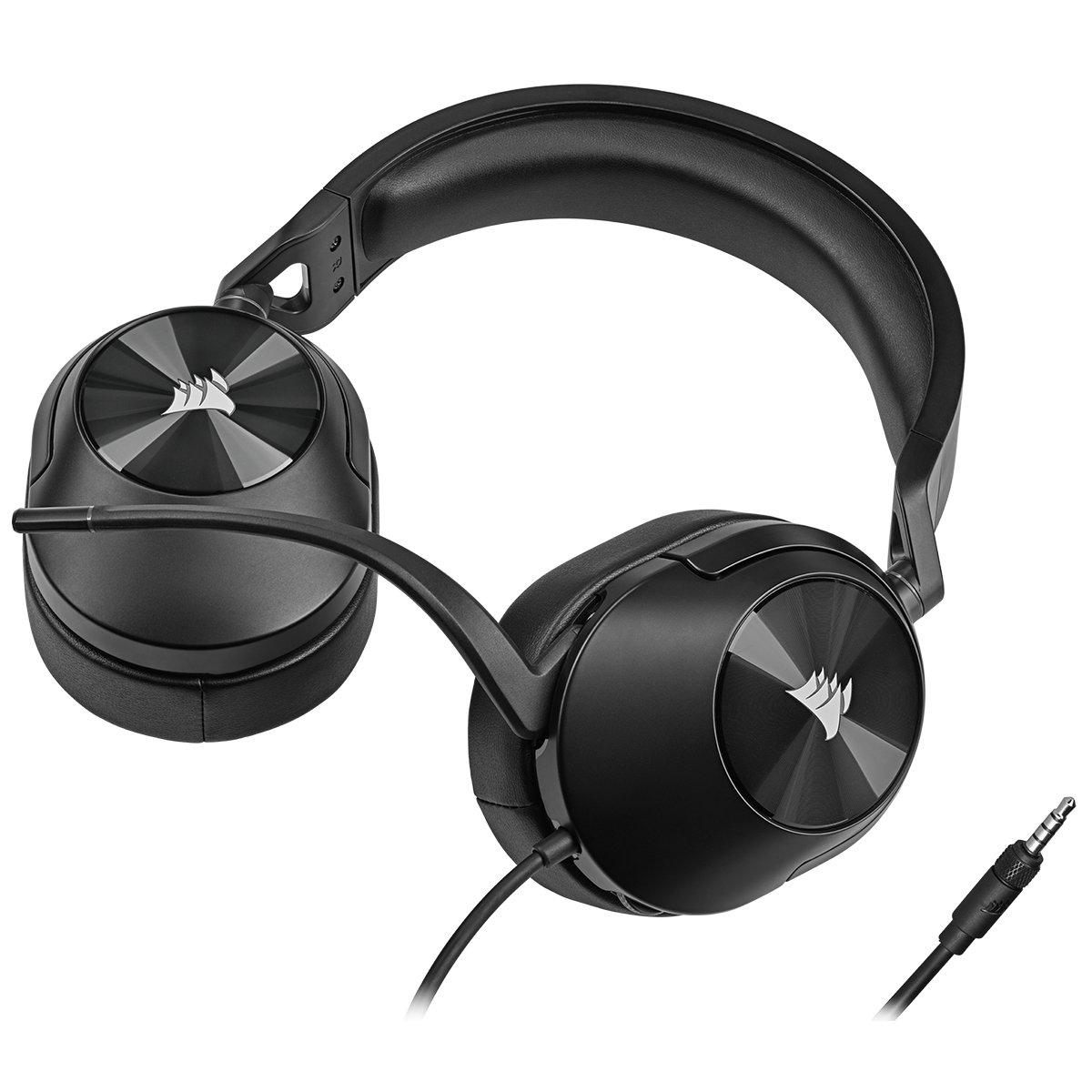 Corsair HS55 SURROUND Kopfhörer Kabelgebunden Handgeführt Gaming Karbon