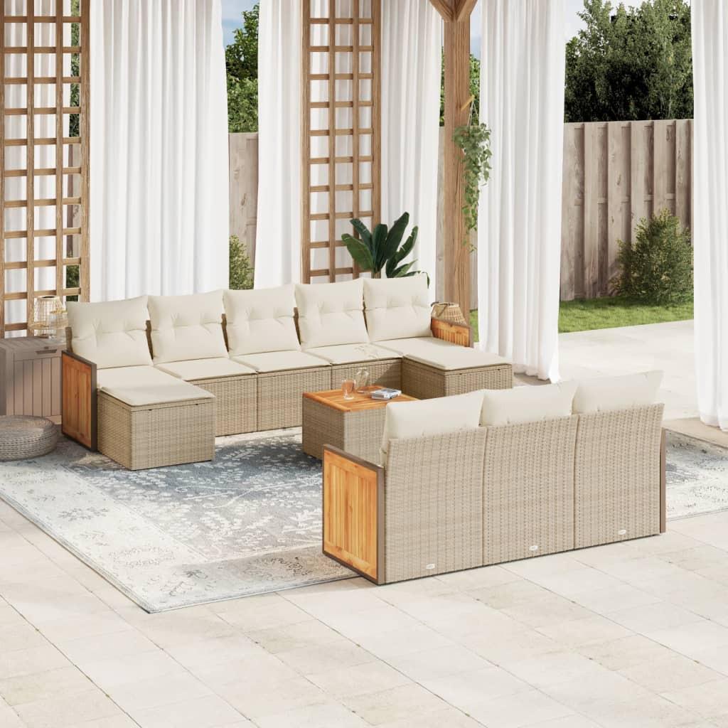 VidaXL Garten sofagarnitur poly-rattan
