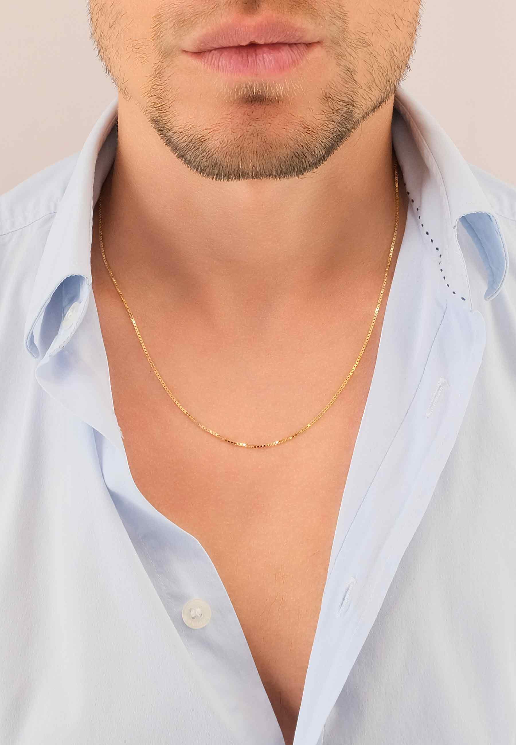 MUAU Schmuck Collier Venezianer Gelbgold 750, 1.1mm, 40cm
