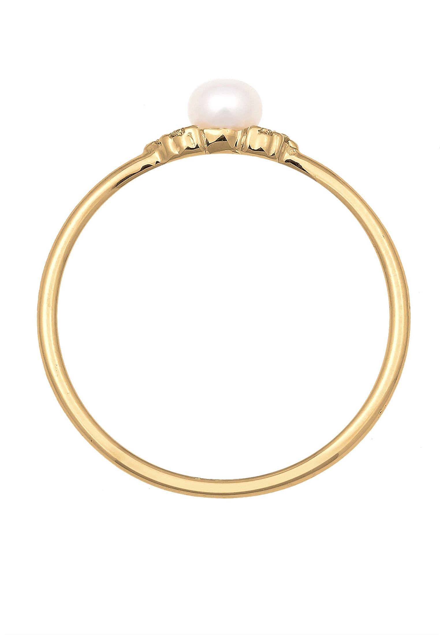 Elli Ring Verlobung Perle Diamant (0.03 Ct.)