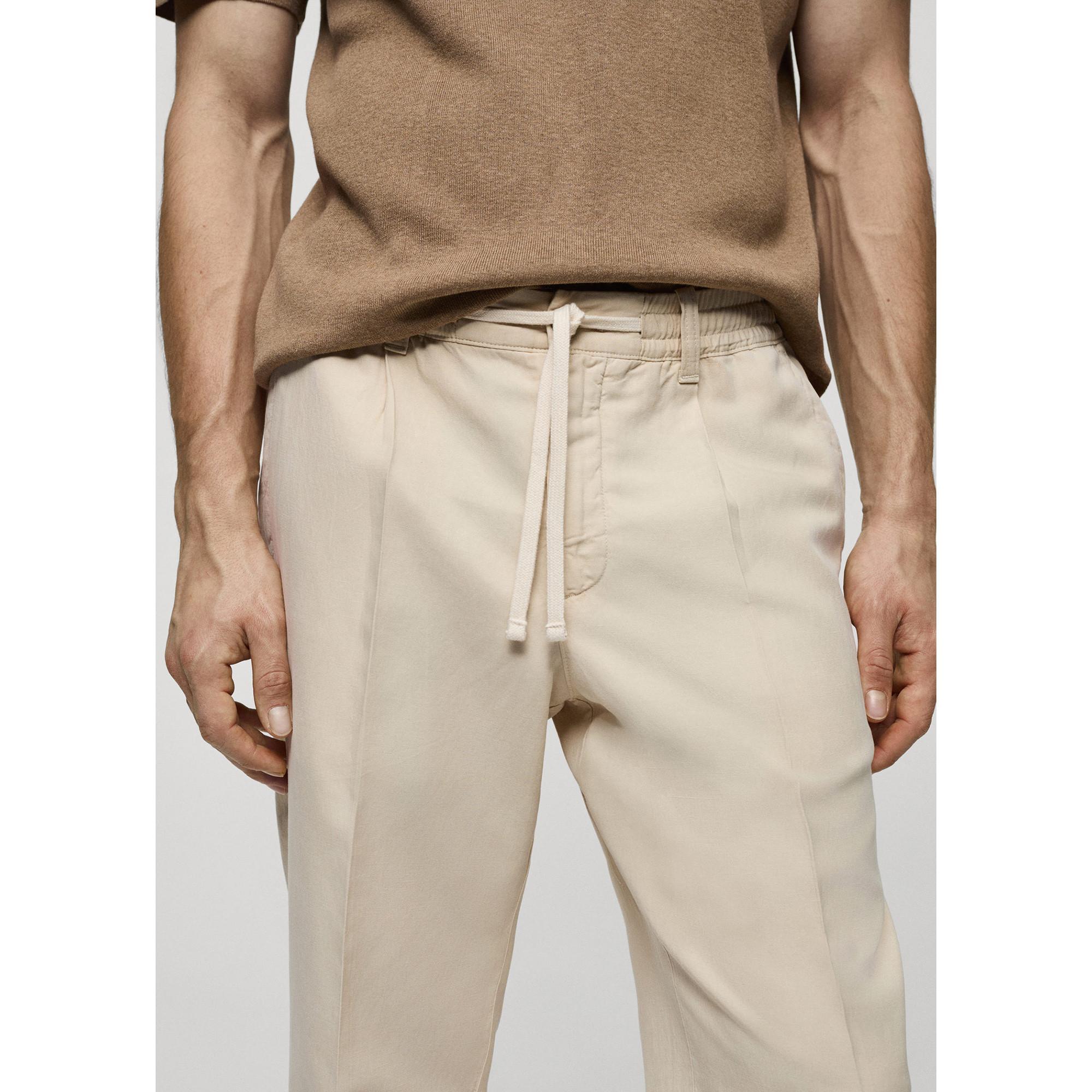 Mango Man Herren Relaxed Loose Fit Kordelzug Hose