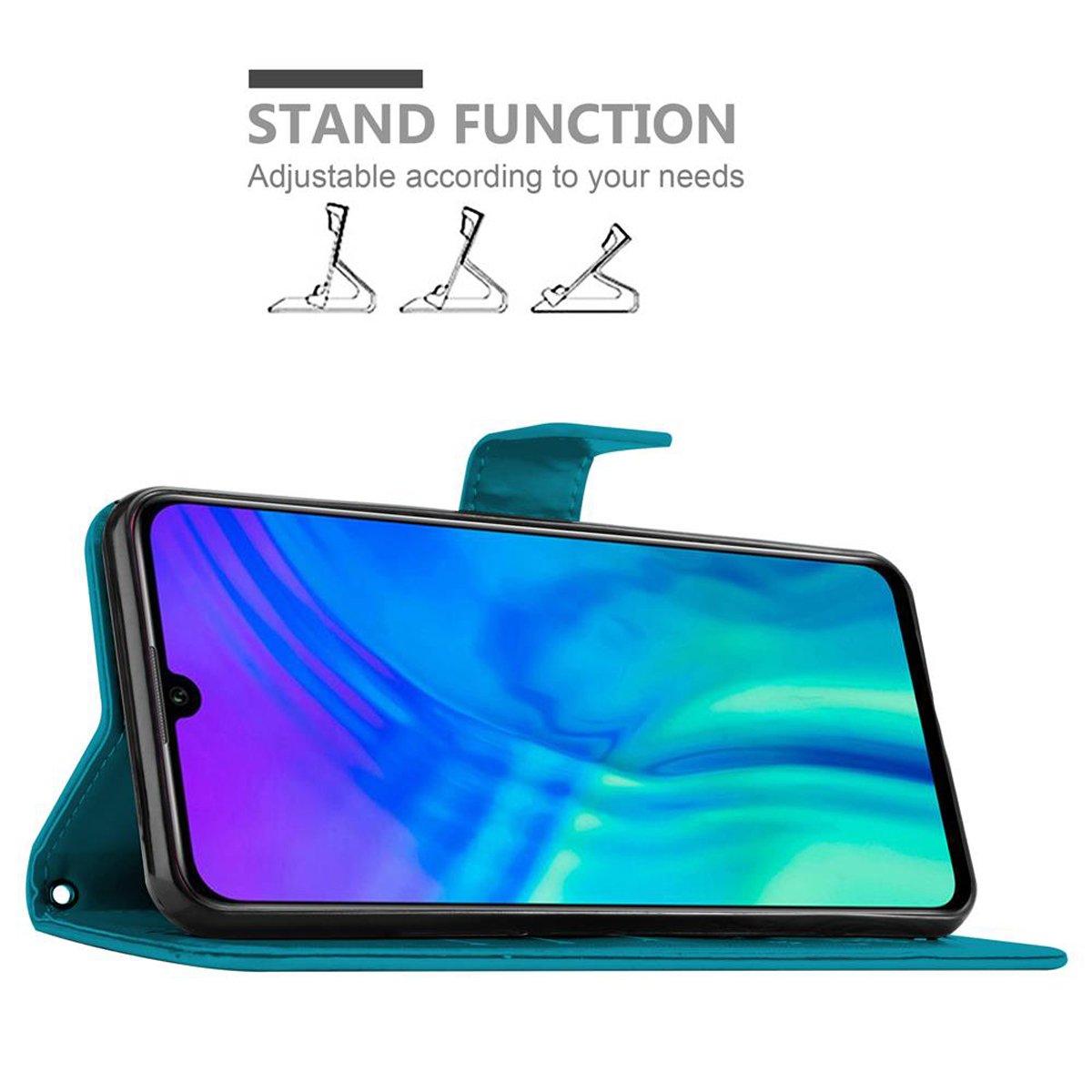 Cadorabo Hülle für Honor 10i 20i 20 LITE Huawei Enjoy 9S Blumen Design Magnetverschluss