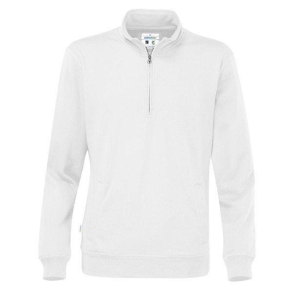 Cottover Sweatshirt mit halbem Reißverschluss