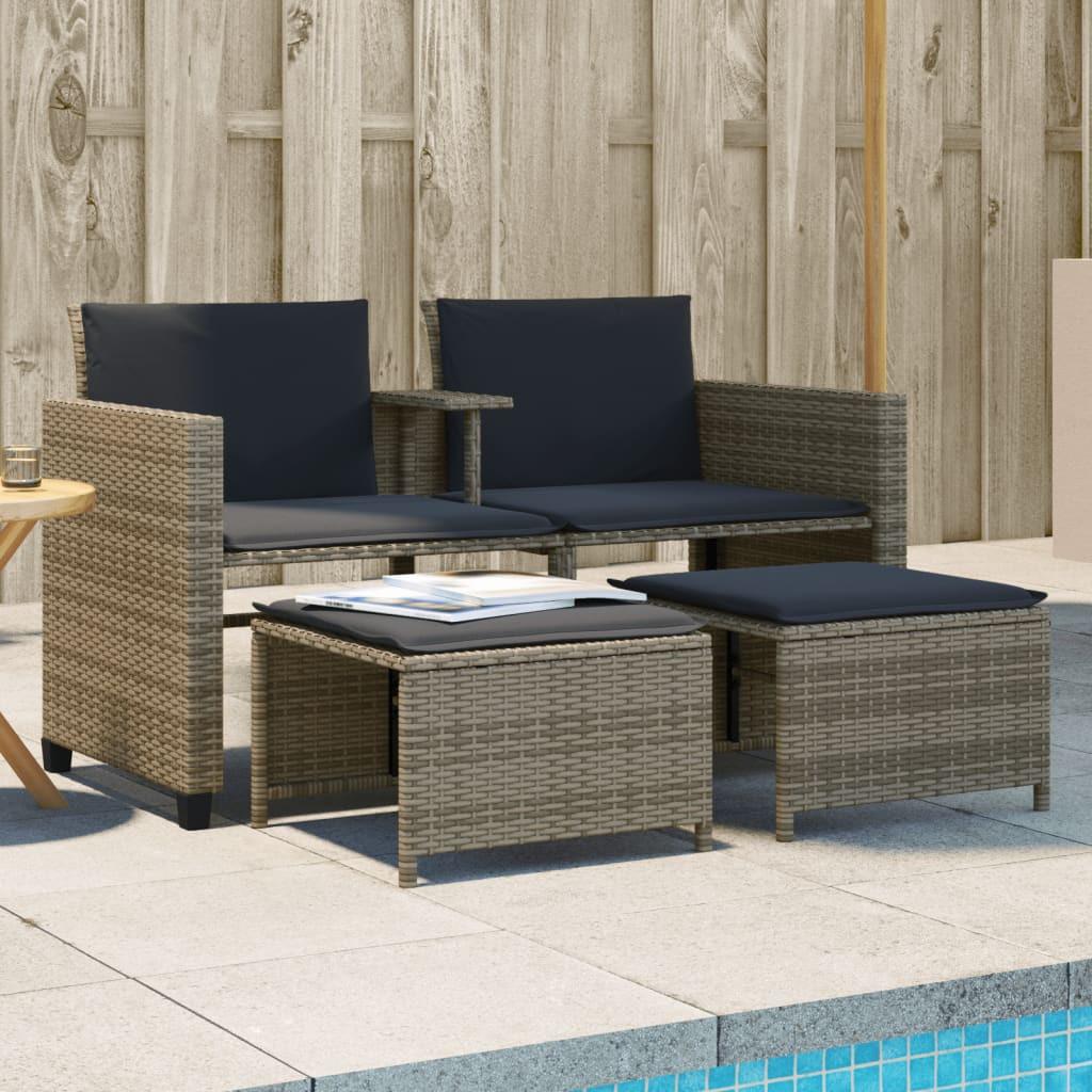 VidaXL Gartensofa poly-rattan