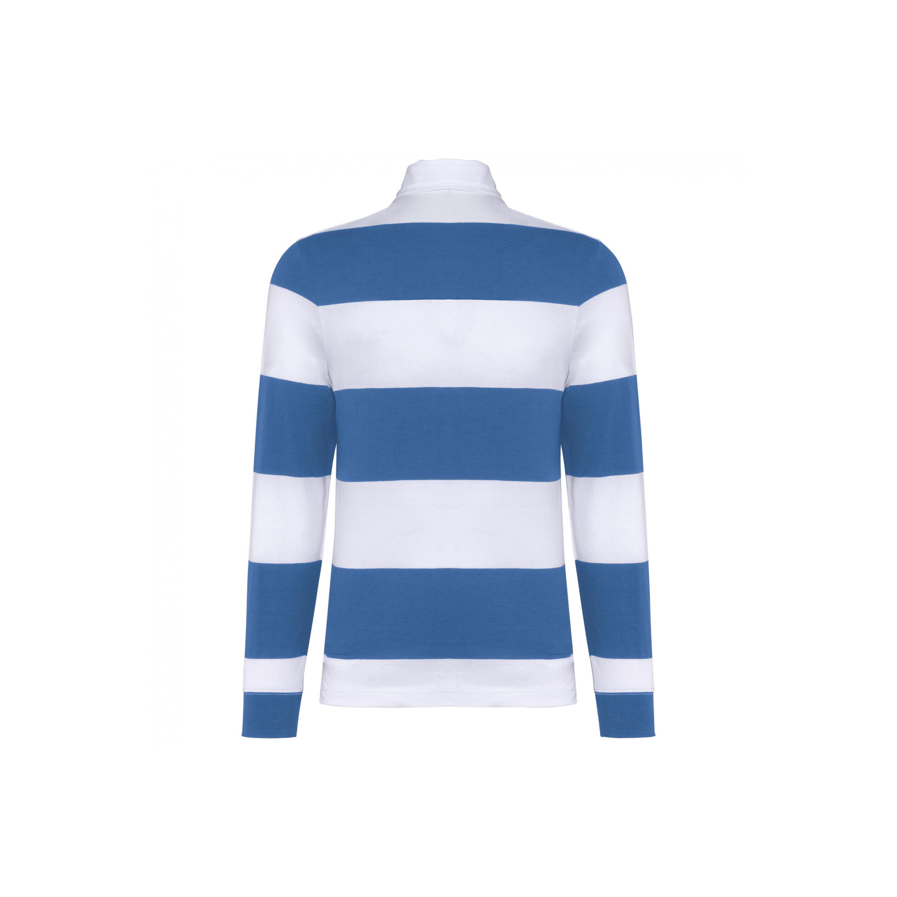 Kariban Gestreiftes Langarm Poloshirt
