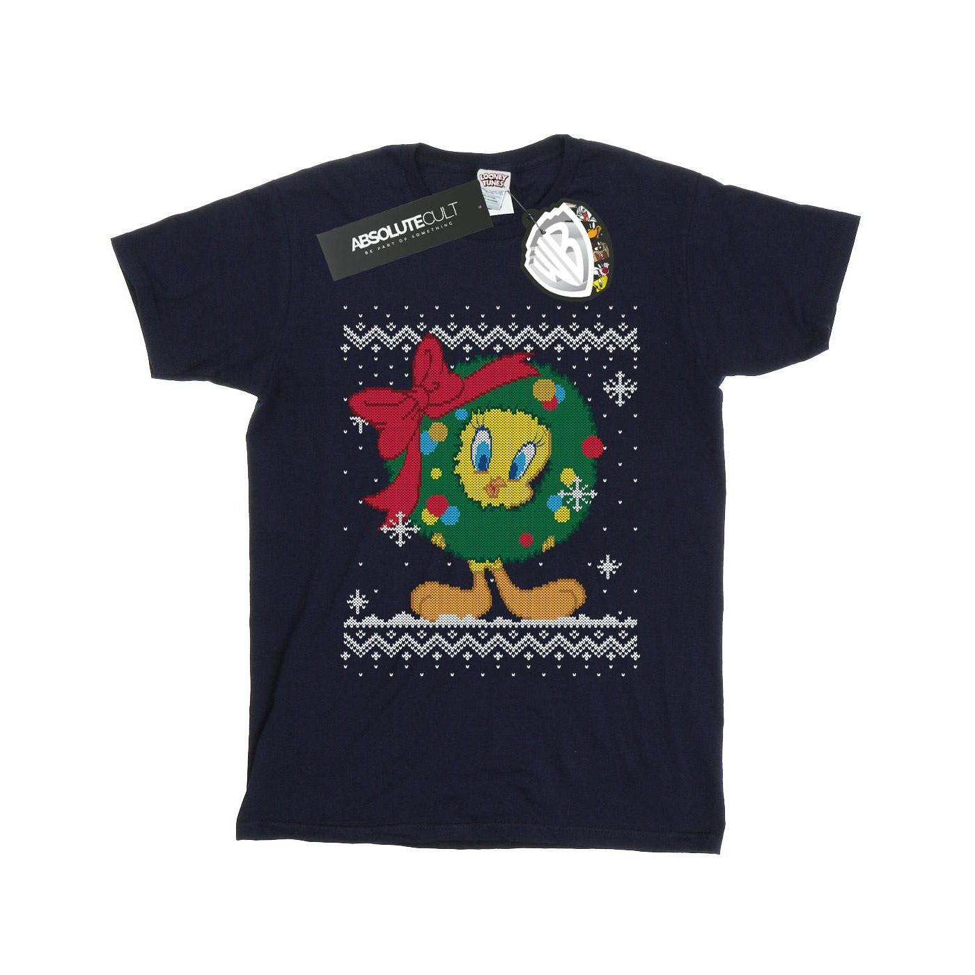 LOONEY TUNES Tweety Pie Christmas Fair Isle T-Shirt