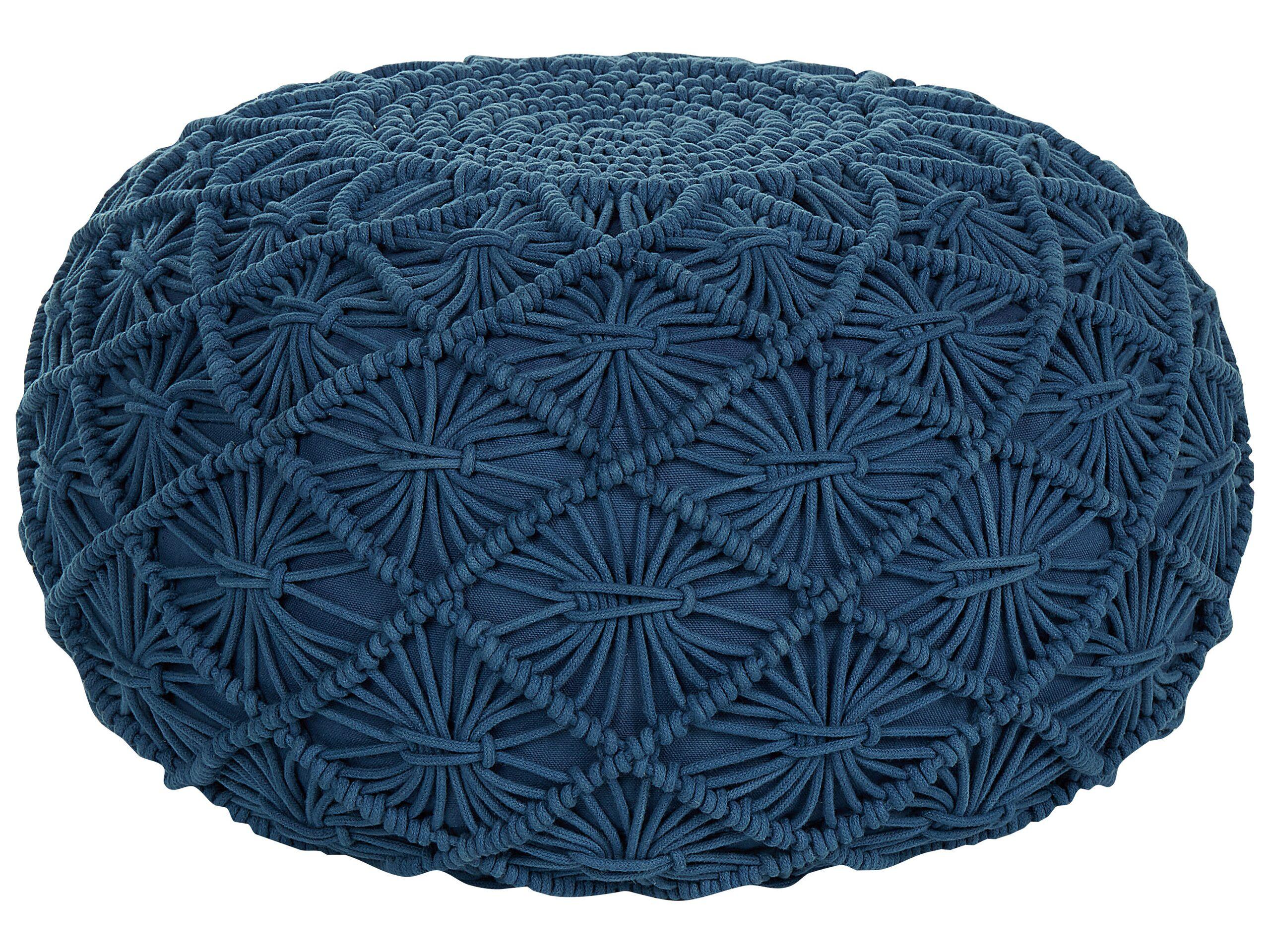 Beliani Pouf aus Baumwolle Boho BERKANE