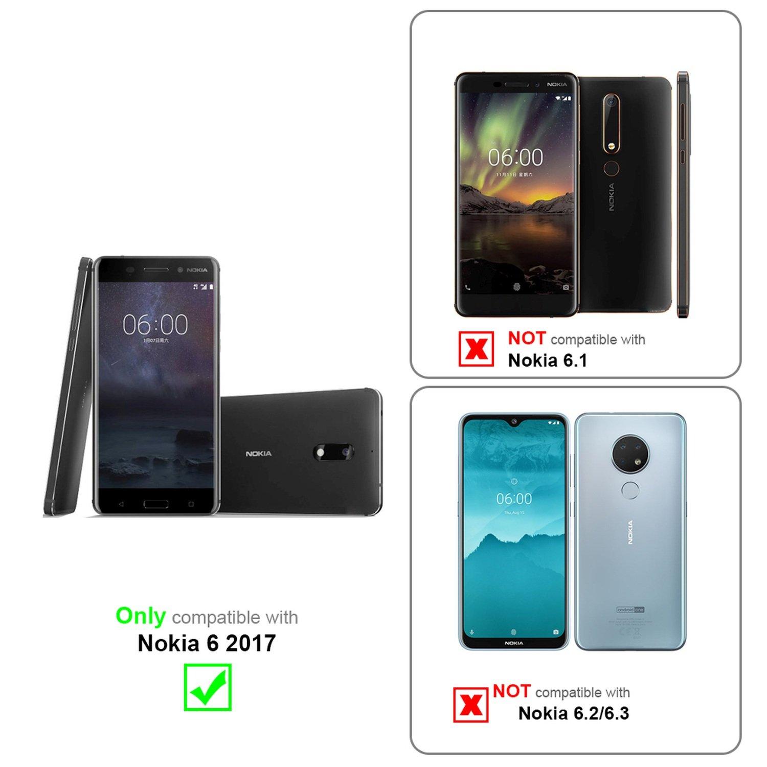 Cadorabo Hülle für Nokia 6 2017 Standfunktion, Kartenfach
