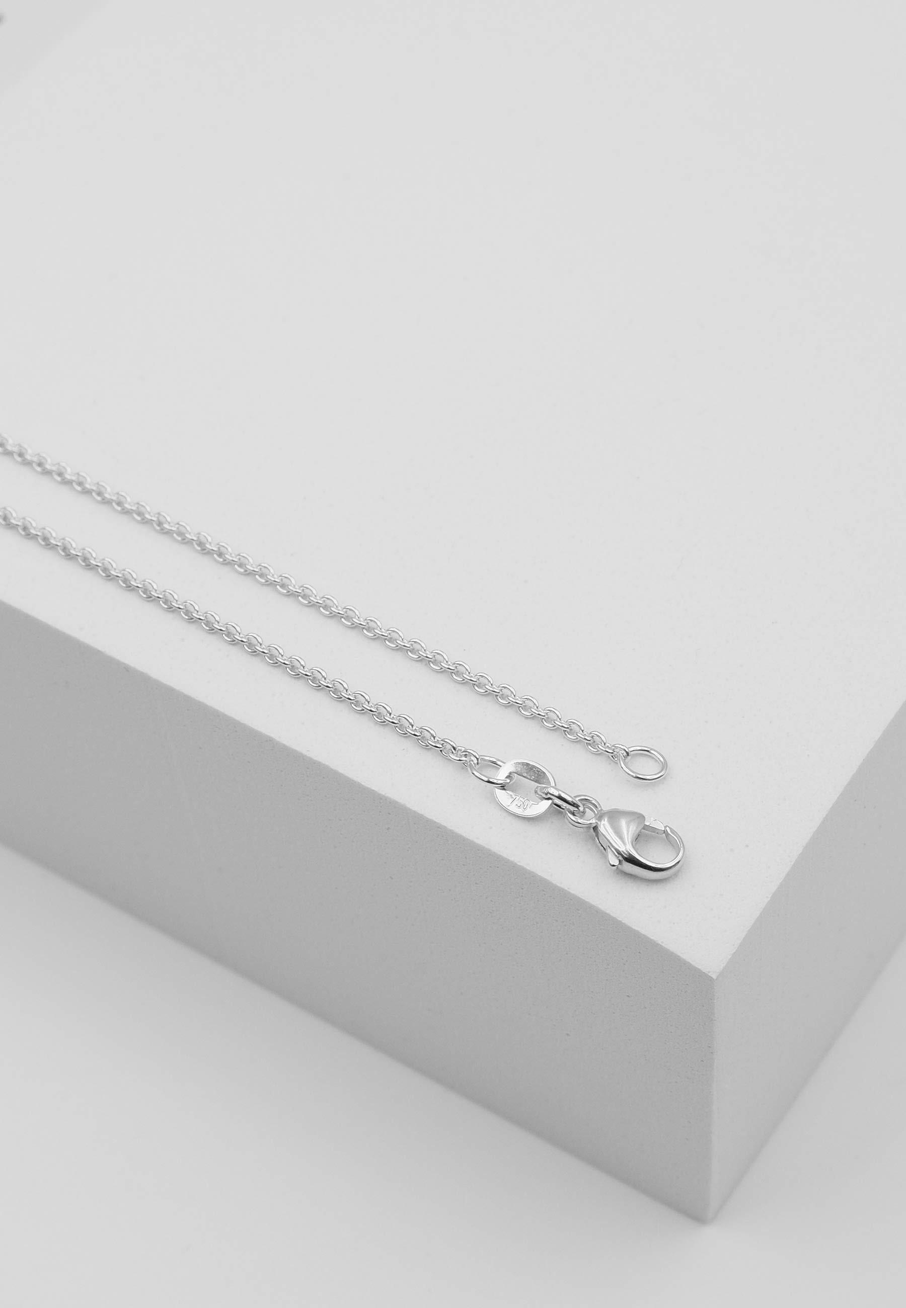 MUAU Schmuck Collier Rundanker Weissgold 750, 1.5mm, 42cm