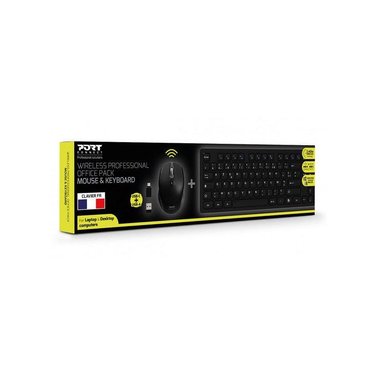 Port Kabellose Tastatur und Maus - usb-ca Professionnel