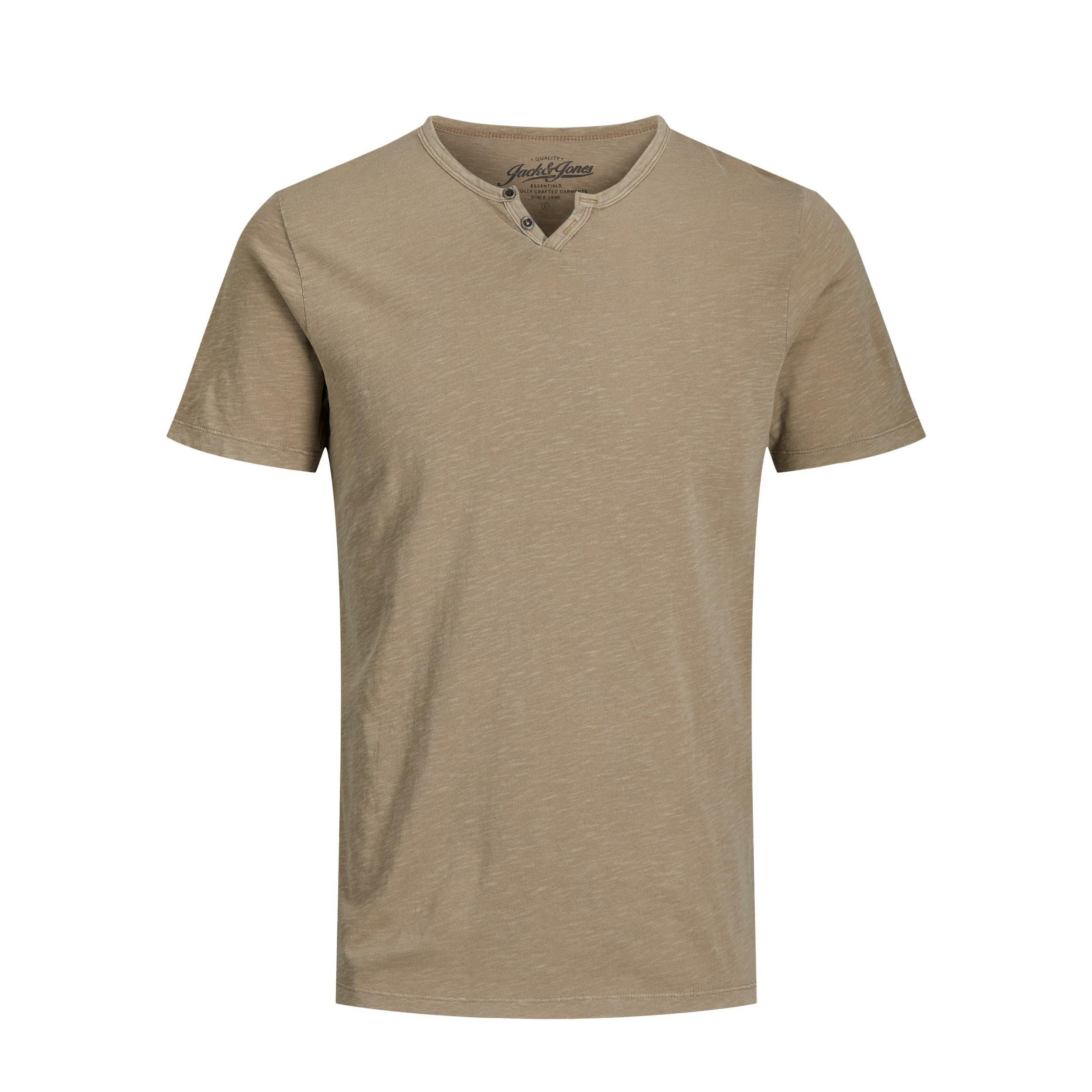JACK & JONES T-Shirt Slim Fit mit geschlitztem Kragen