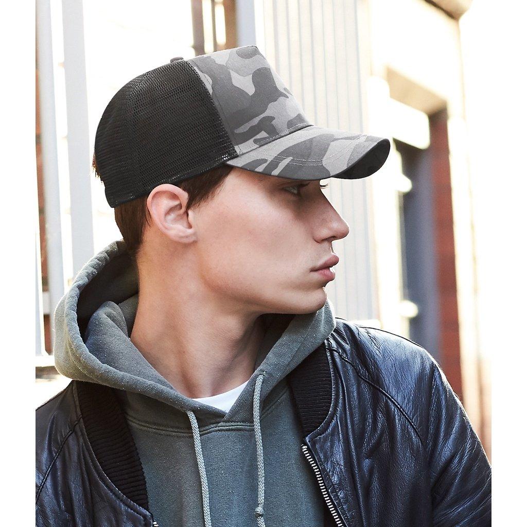 Beechfield Retro Camouflage TruckerKappe BaseballKappe mit Tarnmuster
