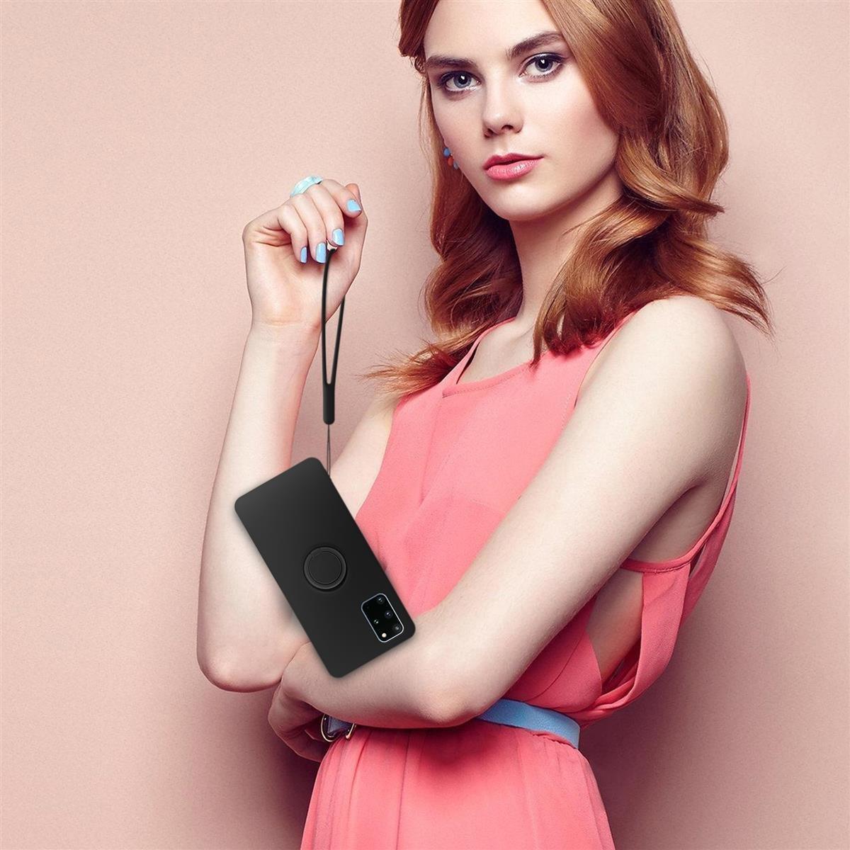 Cadorabo Hülle für Samsung Galaxy S20 PLUS TPU Silikon mit Ring Liquid